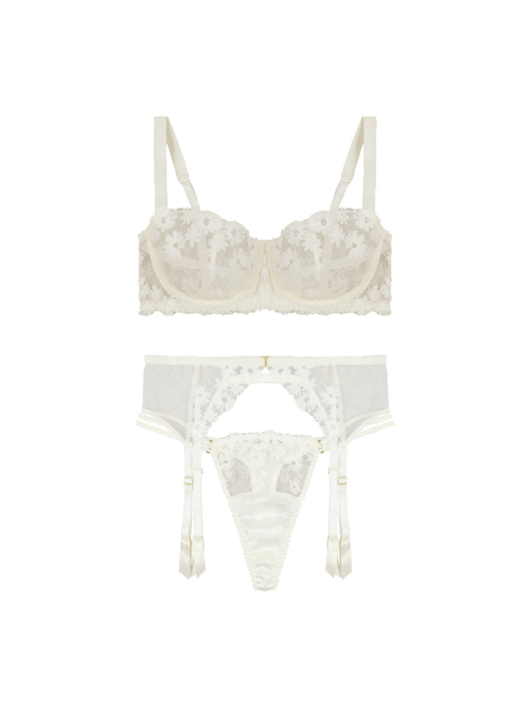  Daisy Balcony Bra, Thong & Suspender Belt、mySite、justintrudeaud