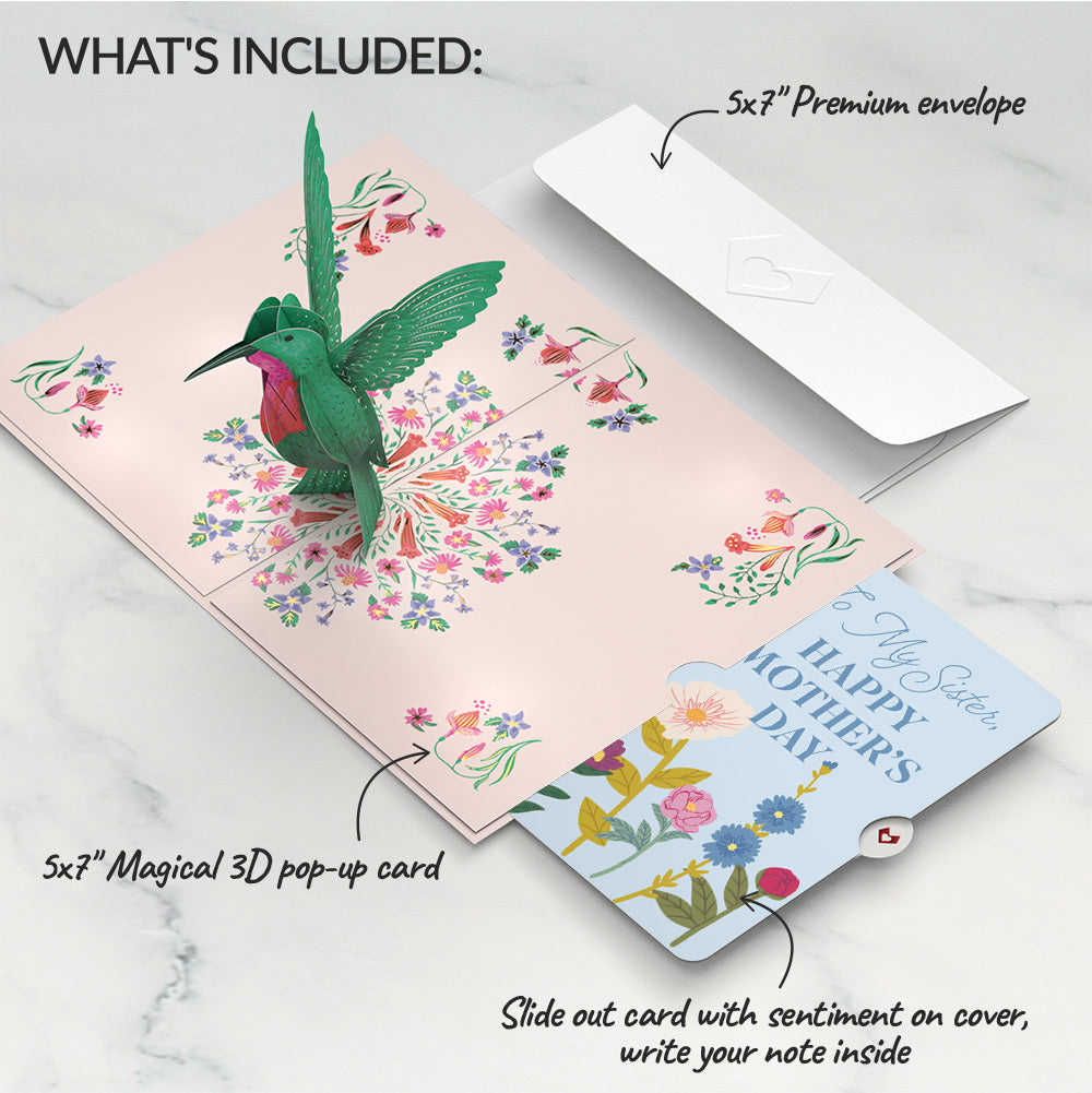 Sweetest Mom Hummingbird Mother's Day Pop-Up Card and Sentiment Set for Sister、mySite、solidvoid