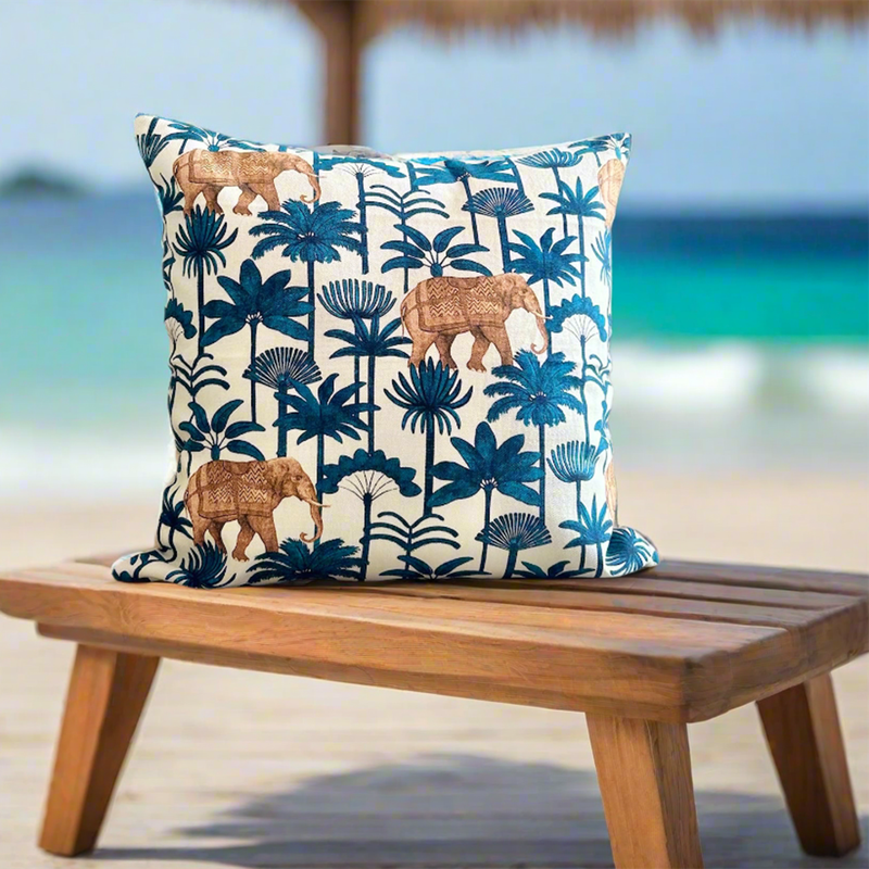 Cotton Cushion Cover | Floral Print | Multicolour | 40 x 40 cm | Set of 2、mySite、camillekostekn