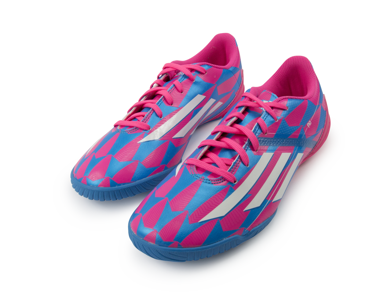 Adidas Men's F10 (Messi) Indoor Soccer Shoes Solar Pink/White/Solar Blue、mySite、noshort