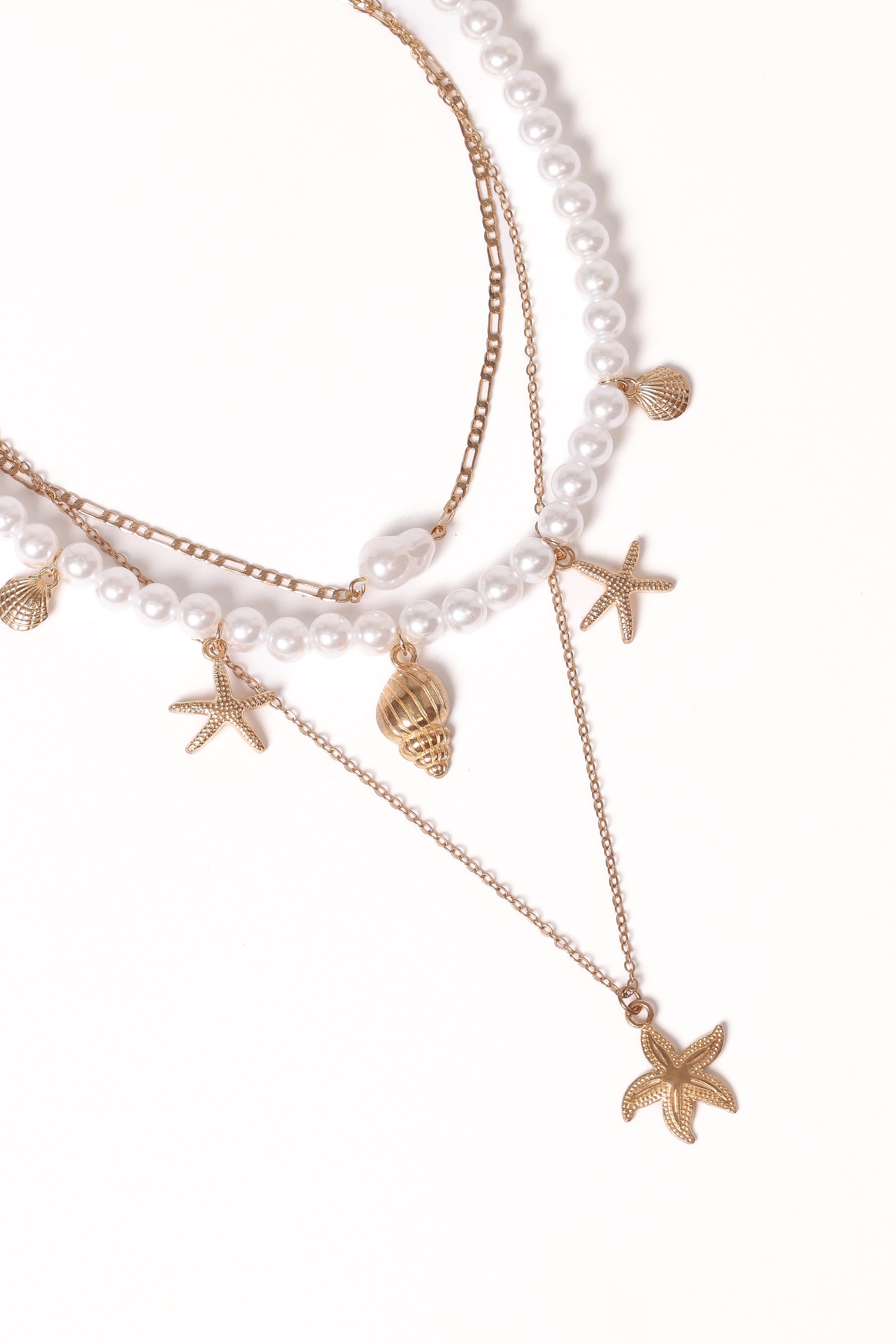  Riviera Necklace - Gold/Pearl、mySite、sugarbowlscore