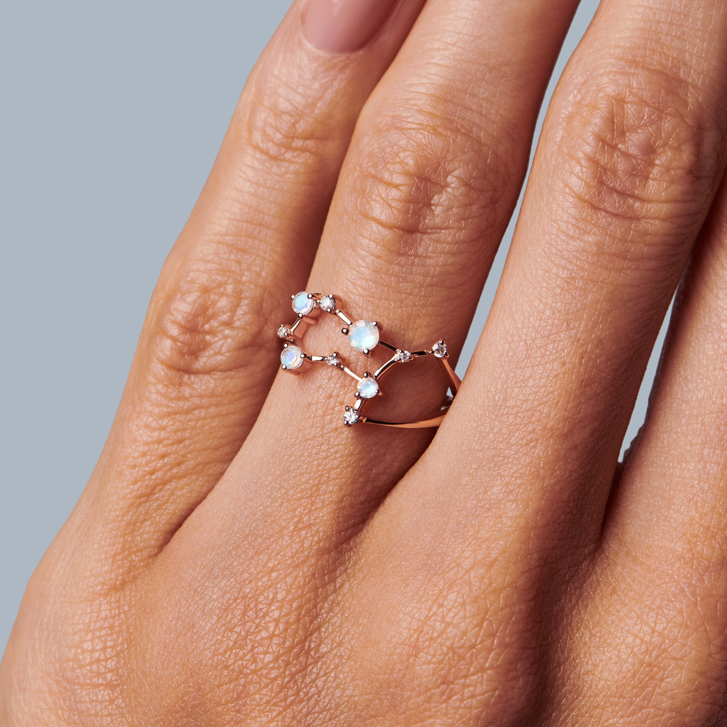 Moonstone Ring - Gemini Zodiac Constellation、mySite、hinf8tx79