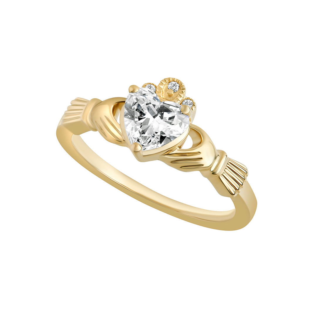  Lab Grown Diamond Claddagh Ring