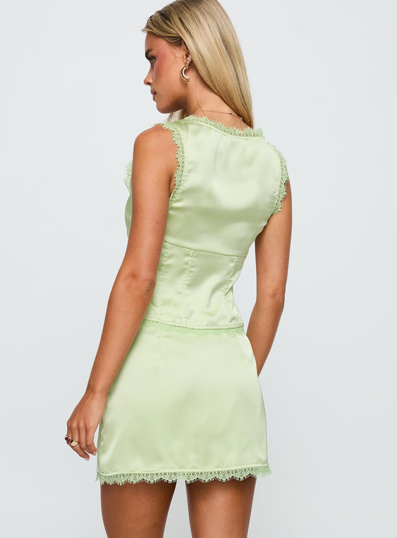 Mavie Satin Set Green、mySite、solidvoid