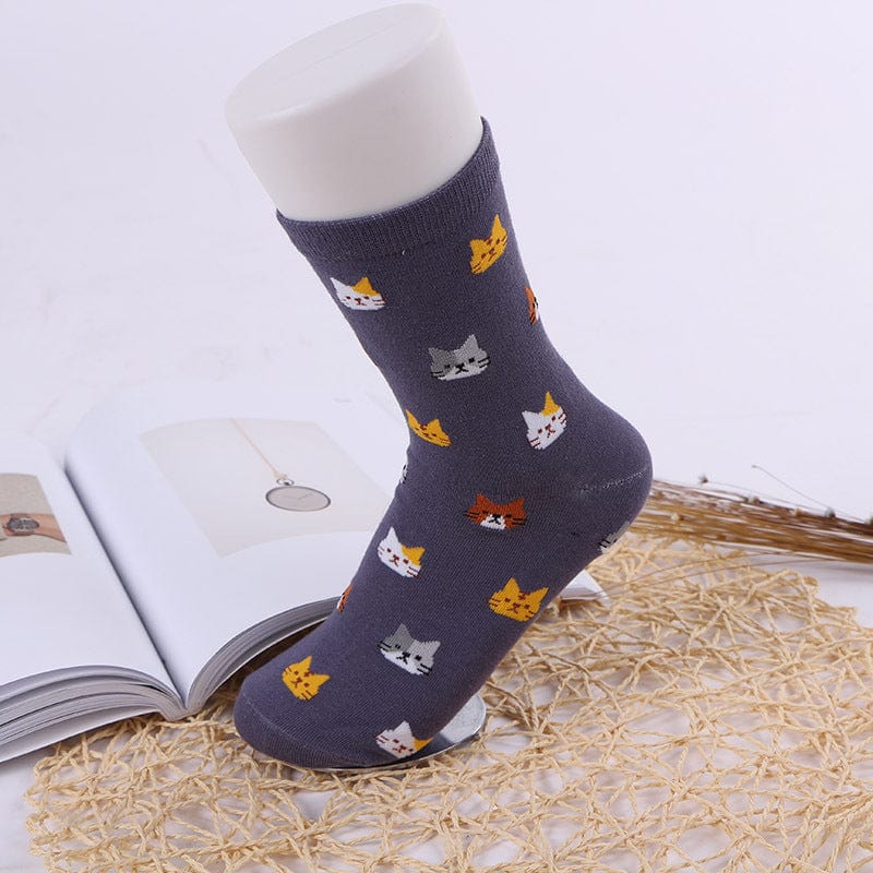 Cat Crew Socks-Cute Kitty Cat Socks in 5 Colors!、mySite、g9winljtr