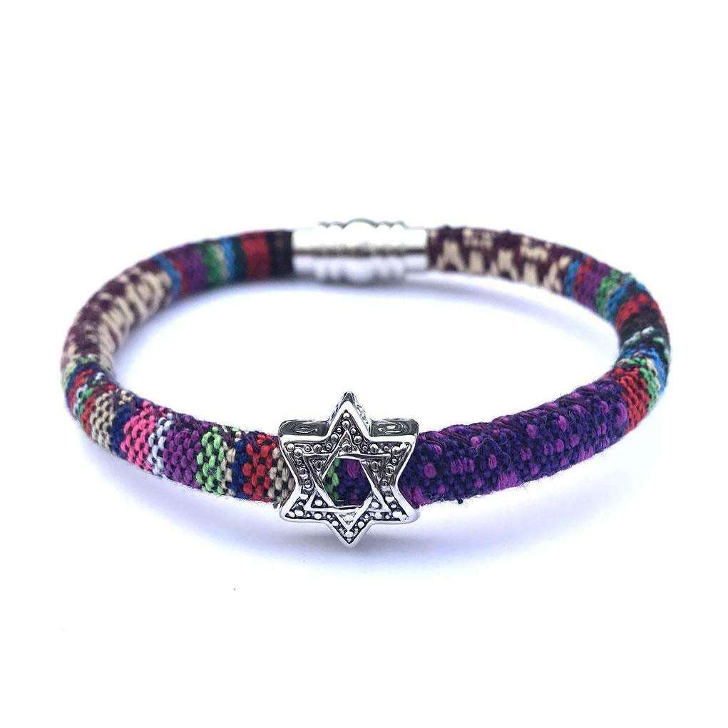 My Tribe Mixed Purple Star of David Bracelet、mySite、topwebapps