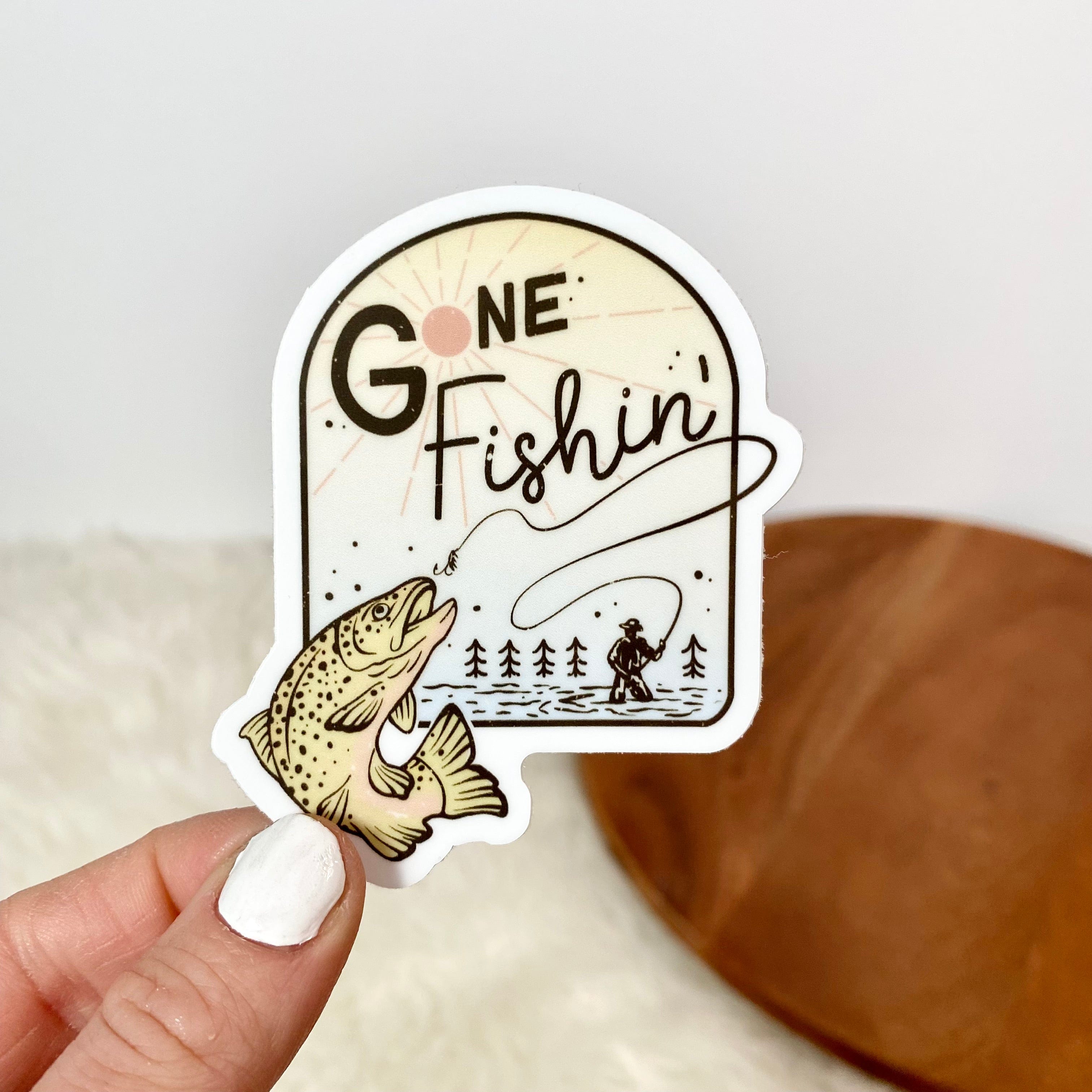  Gone Fishin' Sticker、mySite、ghnorth