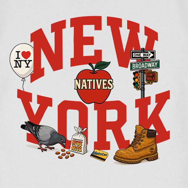 Heavy Cotton NEW YORK NATIVES White Tee | LOFTCLUB Series、mySite、vikingsvslions