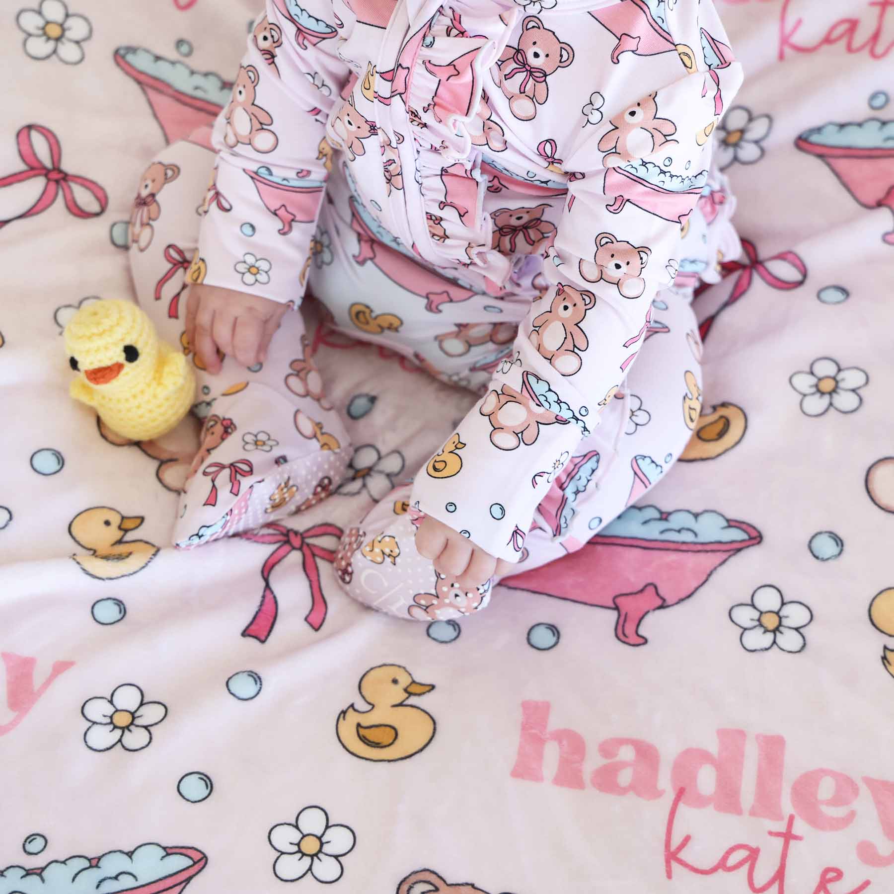  Bathtime Besties Personalized Kids Blanket | Pink、mySite、layawaytickets
