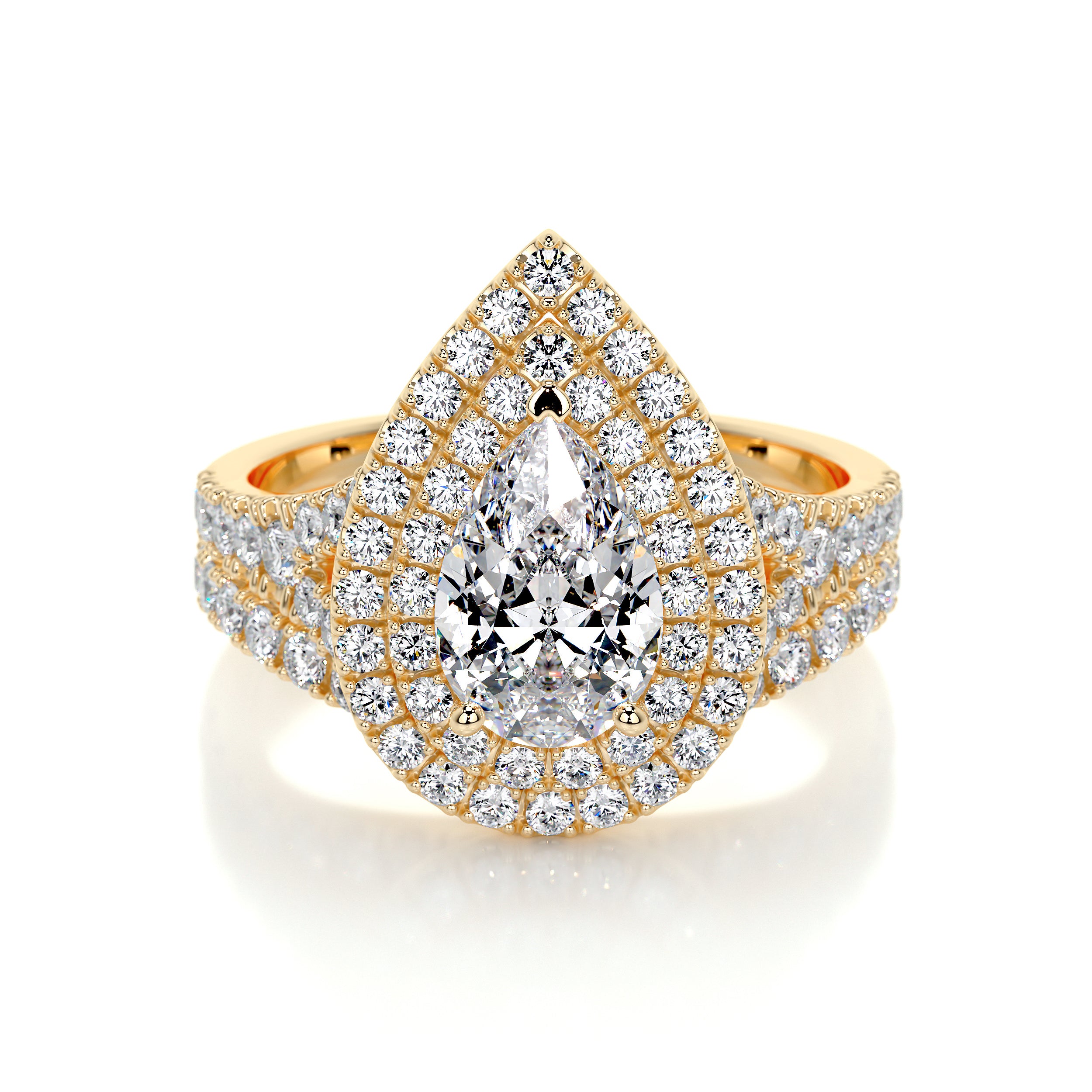 Melanie Lab Grown Diamond Bridal Set -18K Yellow Gold、mySite、hinf8tx79