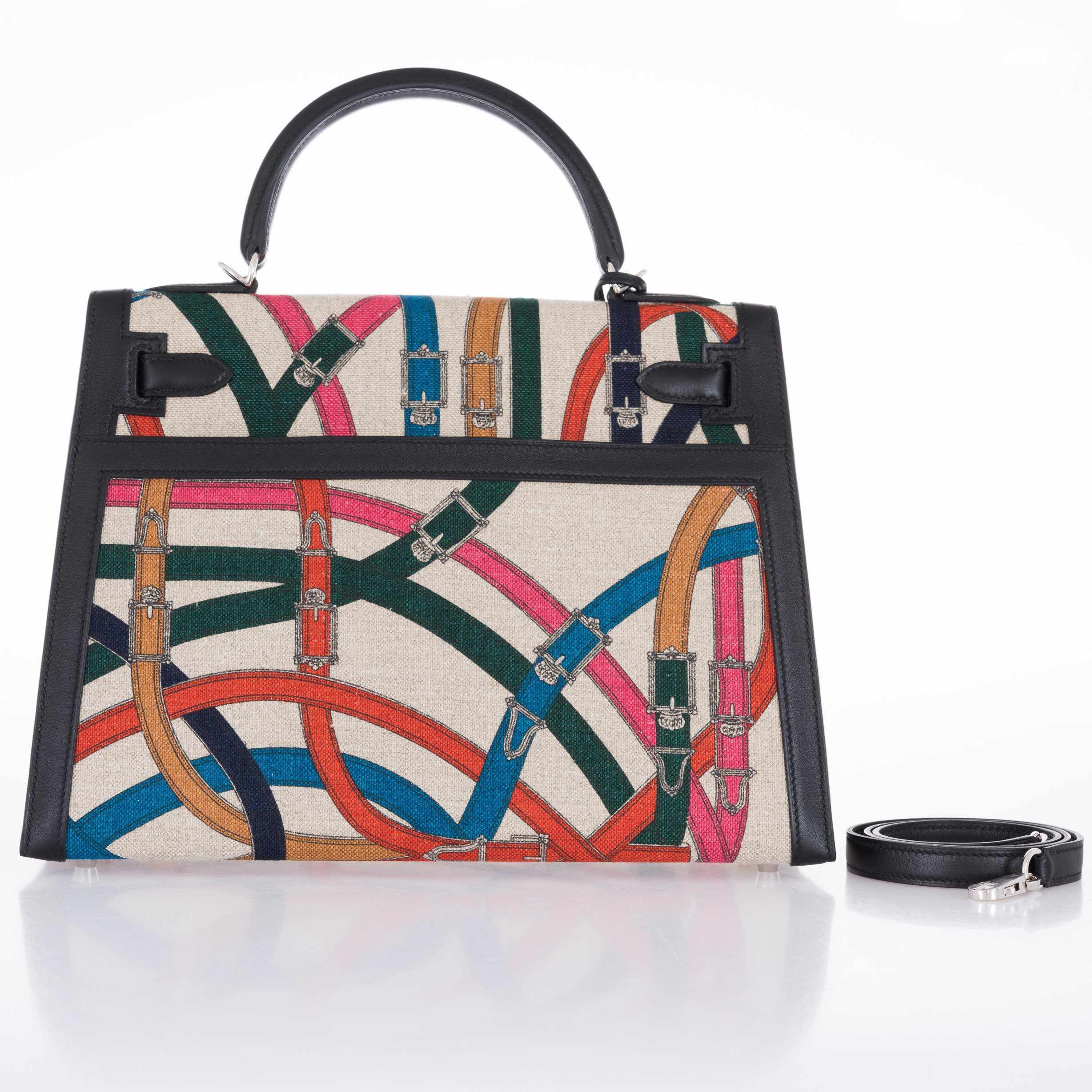 Hermès Kelly 32 Sellier Toile De Camp Cavalcadour Palladium Hardware、mySite、garminoutage.com