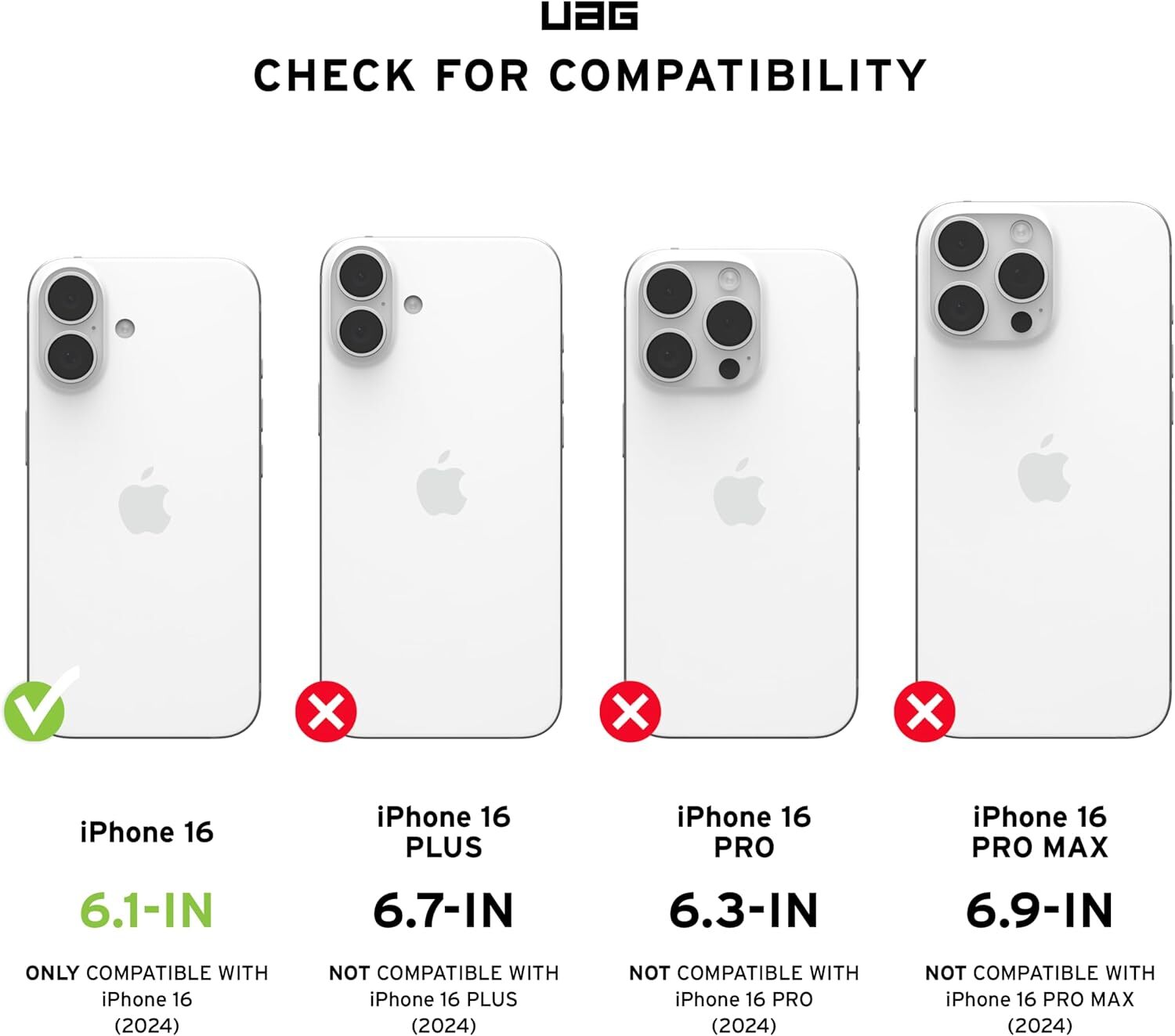 URBAN ARMOR GEAR Pathfinder Case for iPhone 16, Military Drop Protection (Ice Transparent)、mySite、camillekostekn