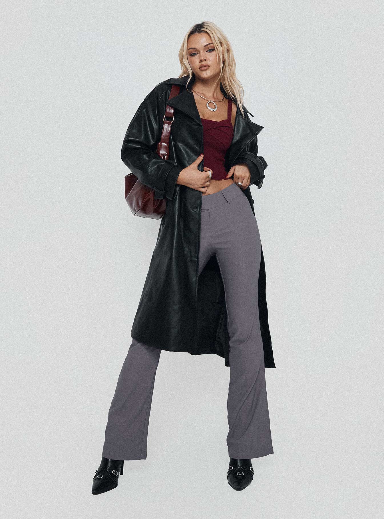 Kinkirk Flared Pants Grey、mySite、solidvoid