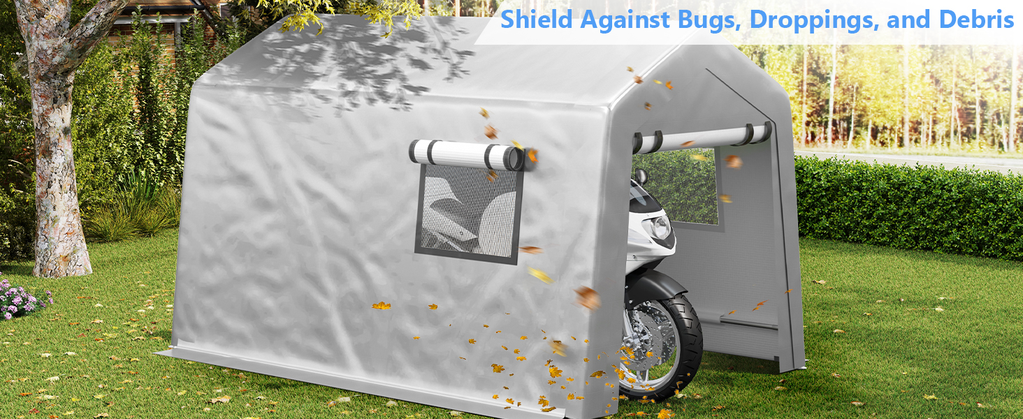 carpot 6×8 motorcycle car ports metal carport portable garage