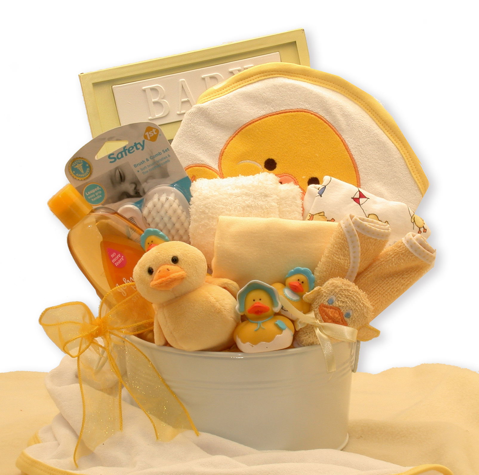 Bath Time Baby New Baby Basket-Yellow、mySite、camillekostekn