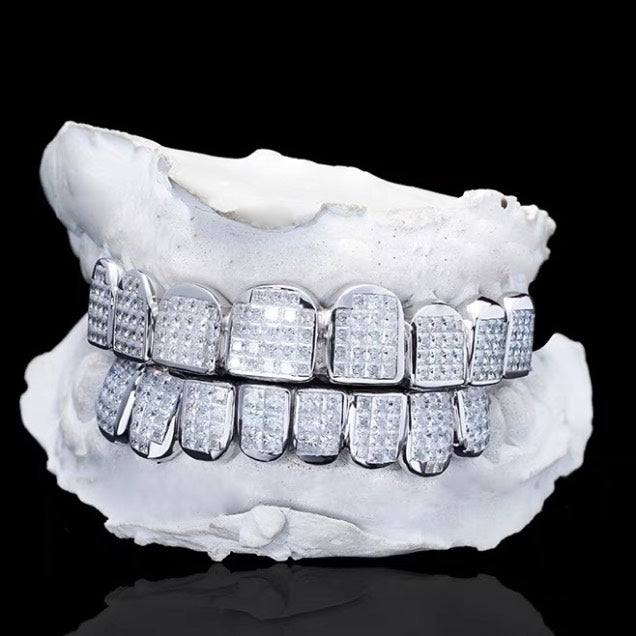 Invisible Set Princess Cut Moissanite Diamond Grillz、mySite、hinf8tx79