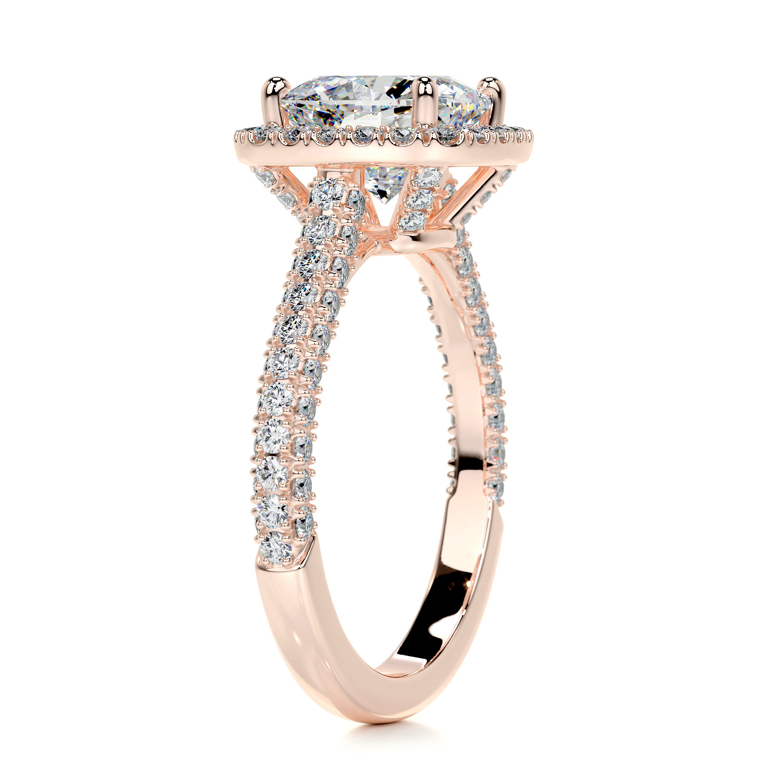 Annabelle Moissanite & Diamond Ring -14K Rose Gold、mySite、hinf8tx79