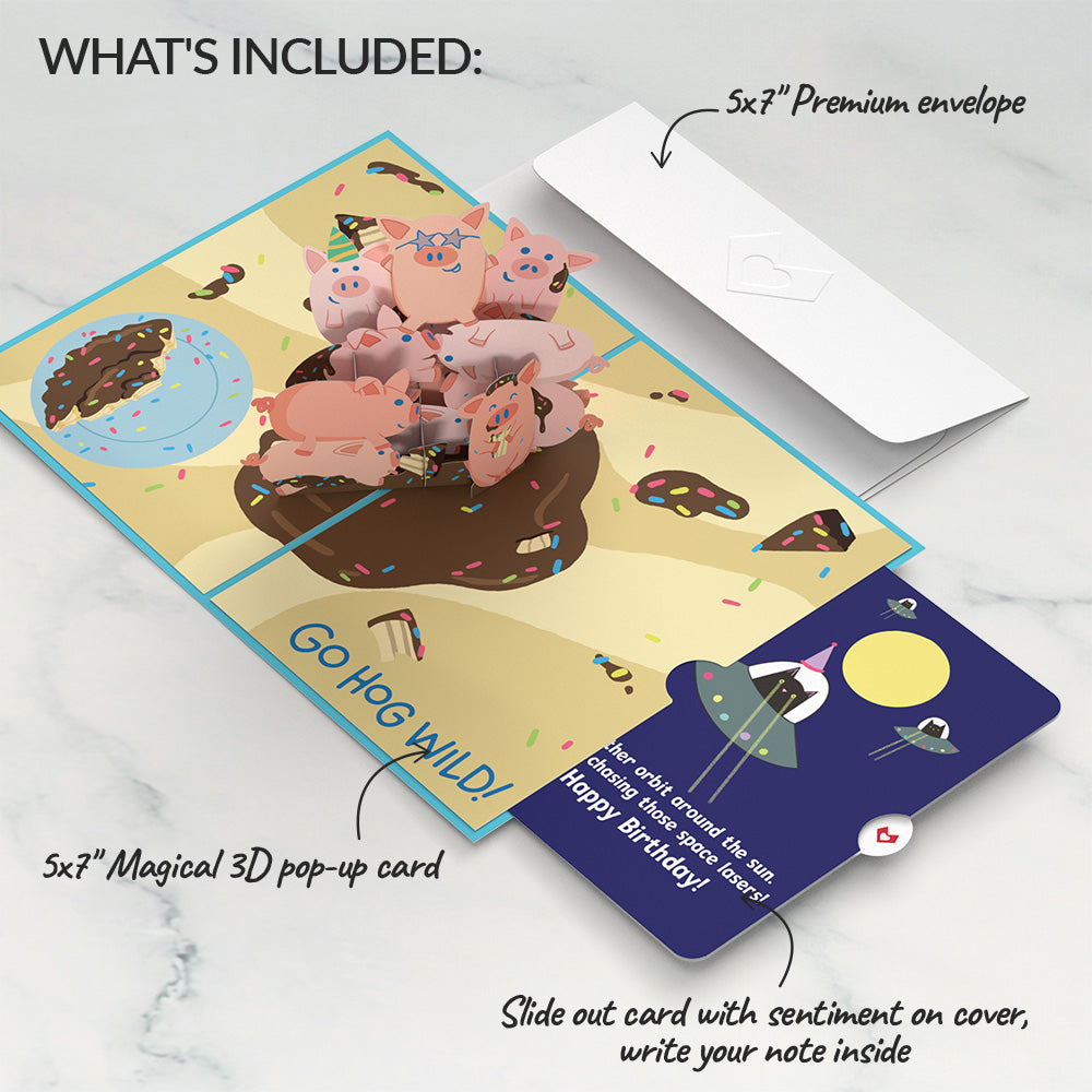 Hog Wild with Space Laser Cats Birthday Pop-Up Card and Sentiment Set、mySite、solidvoid