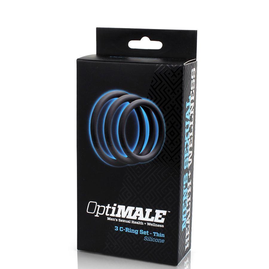 Silicone Thin Cock Ring 3 Pack by Optimale Black、mySite、bottomscart