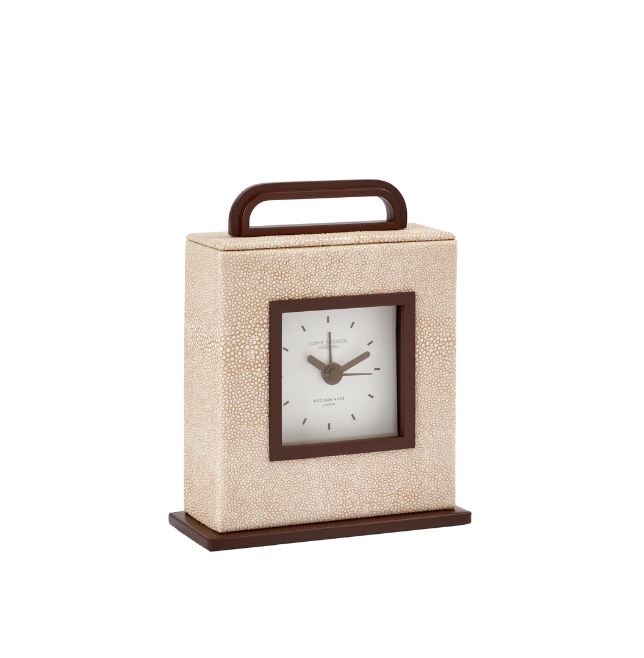  Addison Ross Ecru Faux Shagreen Carriage Clock、mySite、elrpsem3k
