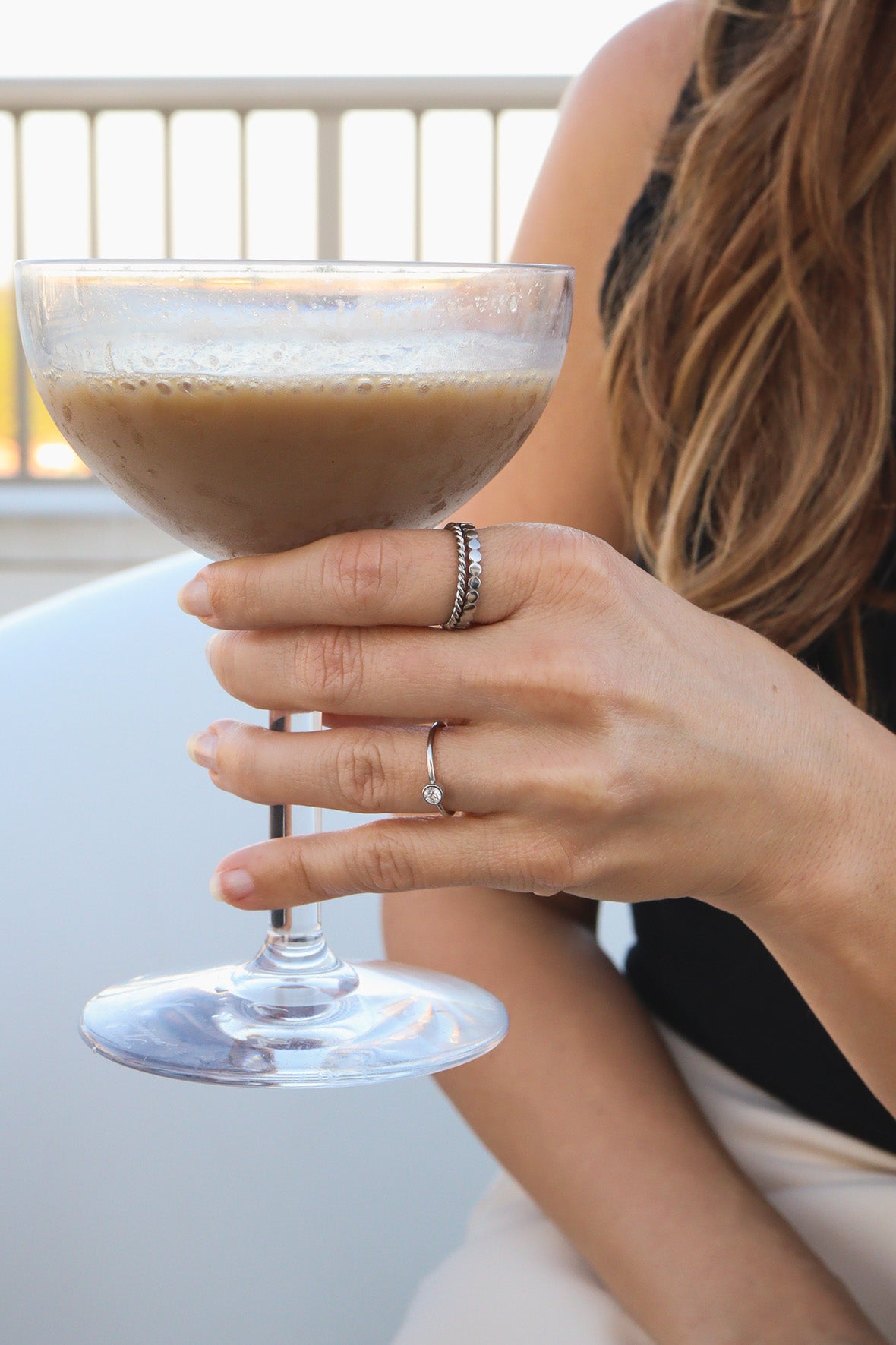 18K Gold PVD Stainless Steel Flat Circle Stacking Ring / CSR0009、mySite、dreamappss