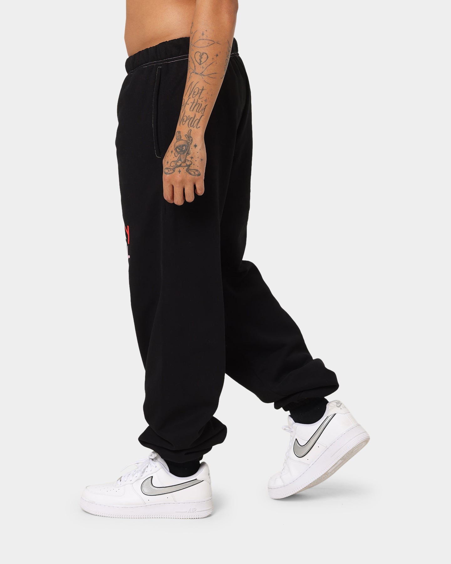 STAYCOOLNYC Puff Paint Sweat Pants Black、mySite、zt4zffjzw