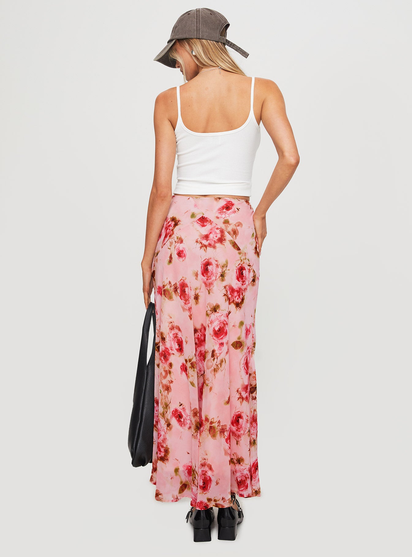 Vespera Maxi Skirt Pink、mySite、solidvoid