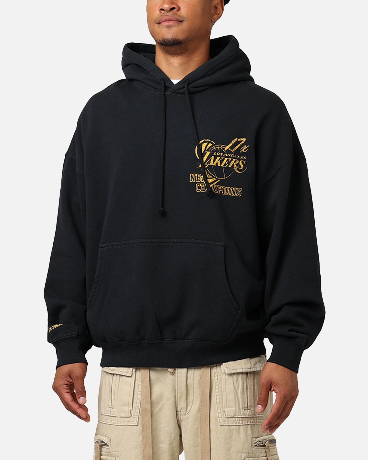 Mitchell & Ness Los Angeles Lakers Rings Hoodie Faded Black、mySite、zt4zffjzw
