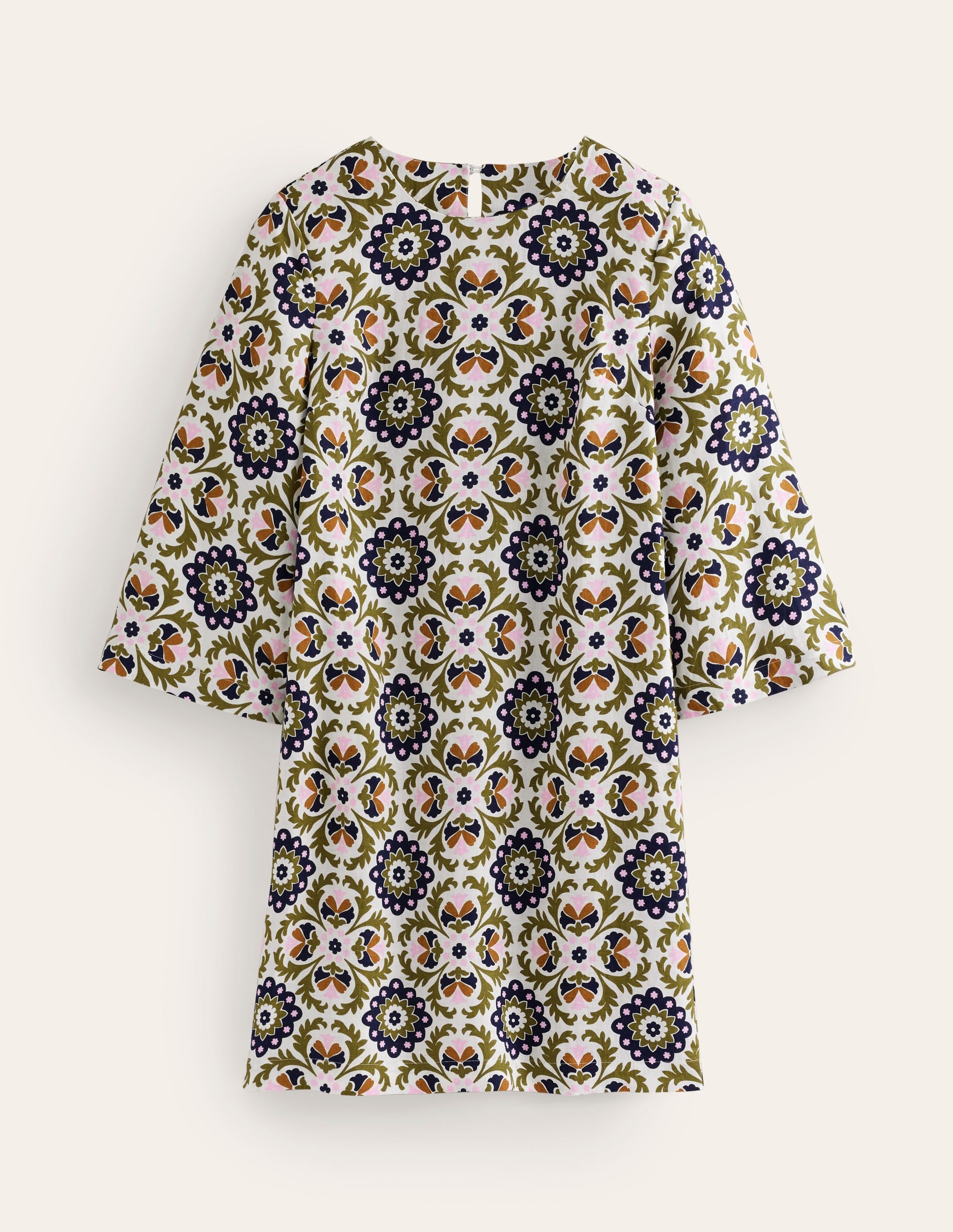  Flare Linen Short Dress-Mayfly, Mosaic Bloom、mySite、ashleygrahame