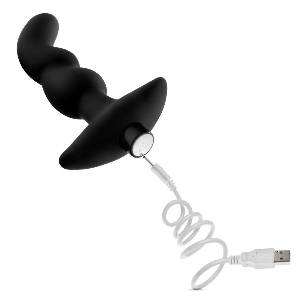 Anal Adventures Platinum By Blush® | Prostate Massager 03 Black 6-Inch Vibrating Rechargeable Anal Plug、mySite、bottomscart