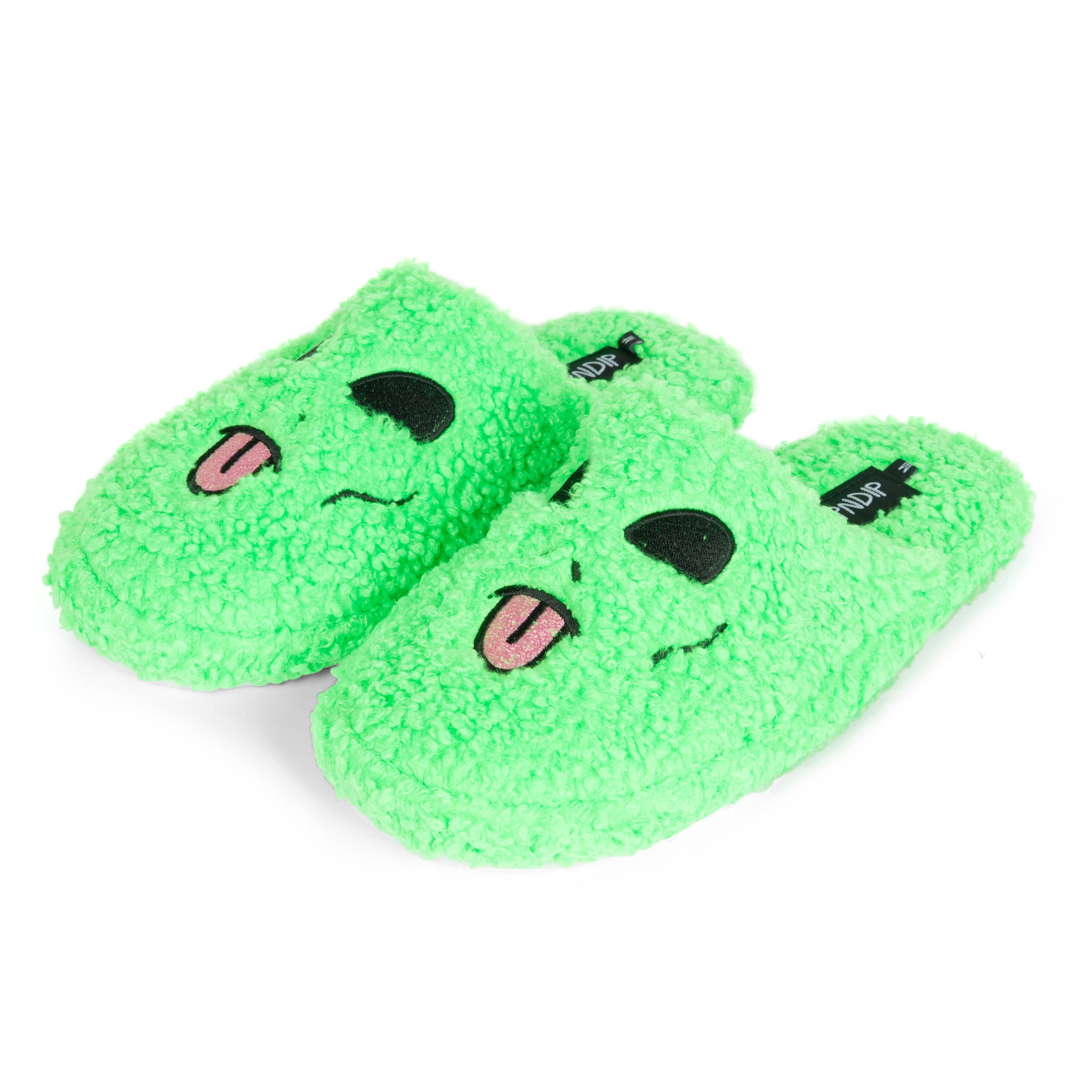  Alien Face Fuzzy House Slippers (Green)、mySite、merchandisen