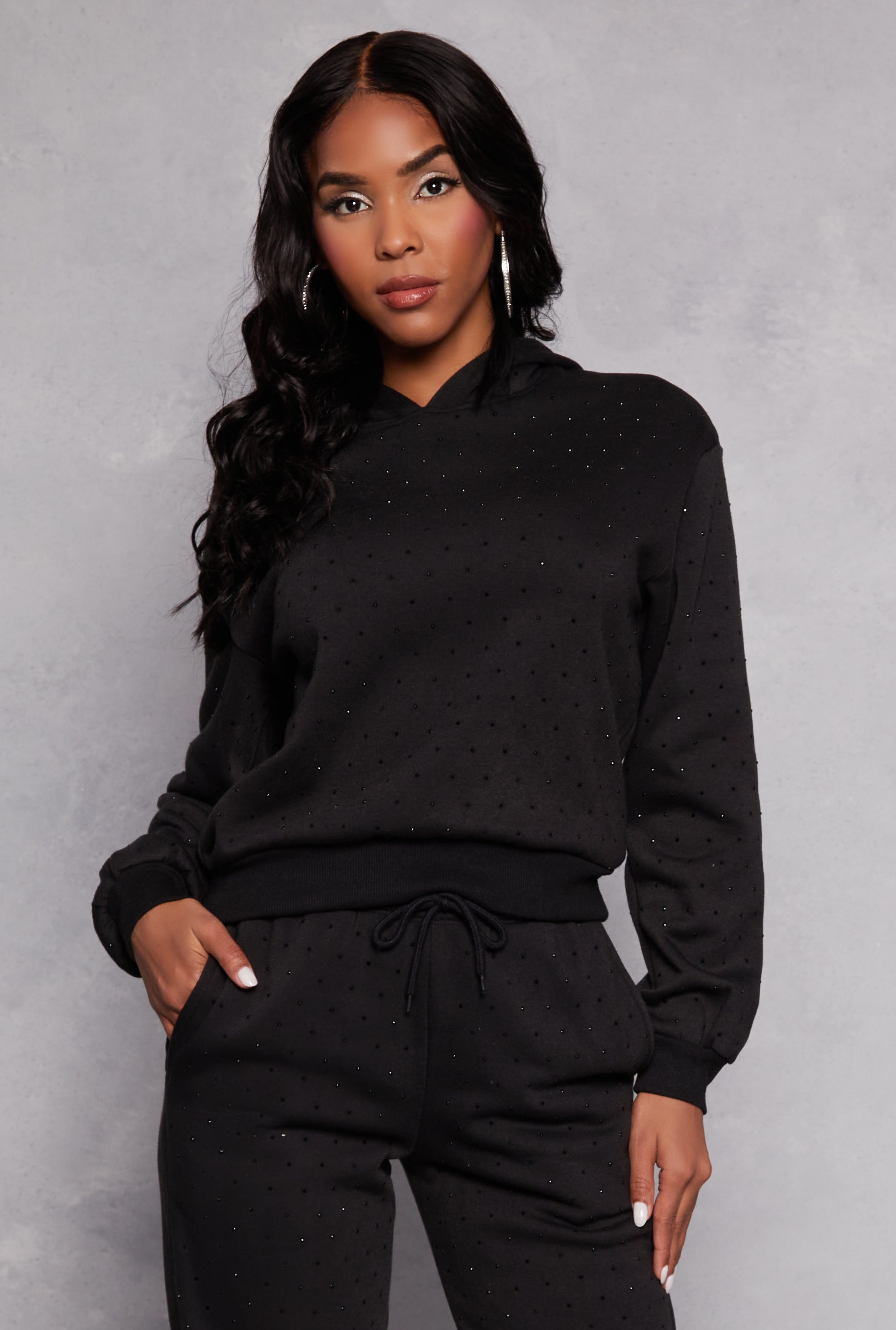 Almost Famous Rhinestone Hooded Sweatshirt、mySite、camillekostekn