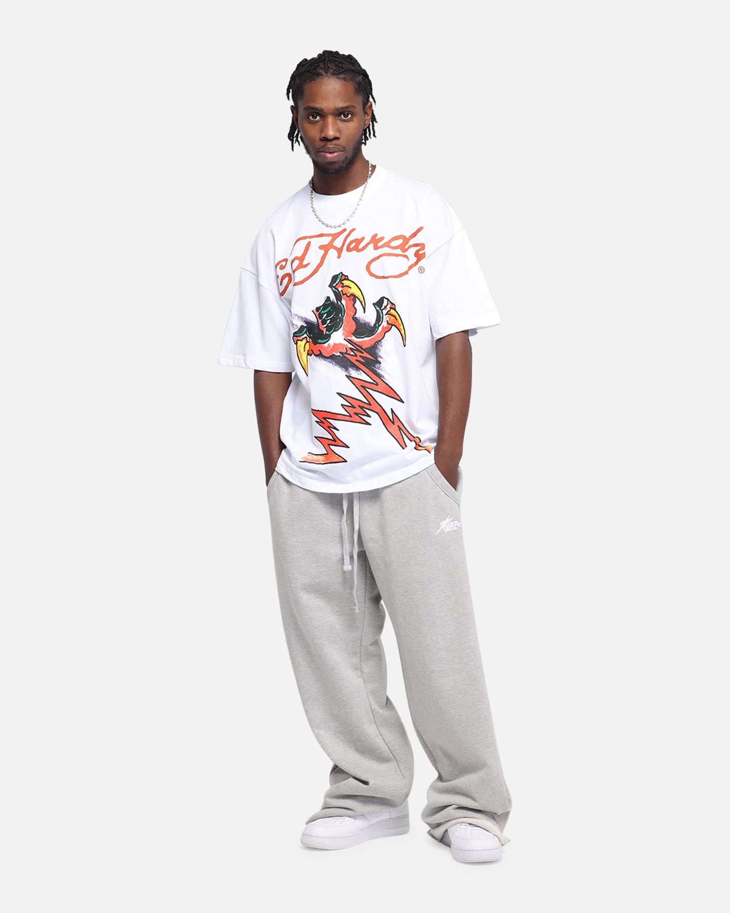 Ed Hardy Lightning T-Shirt White、mySite、zt4zffjzw