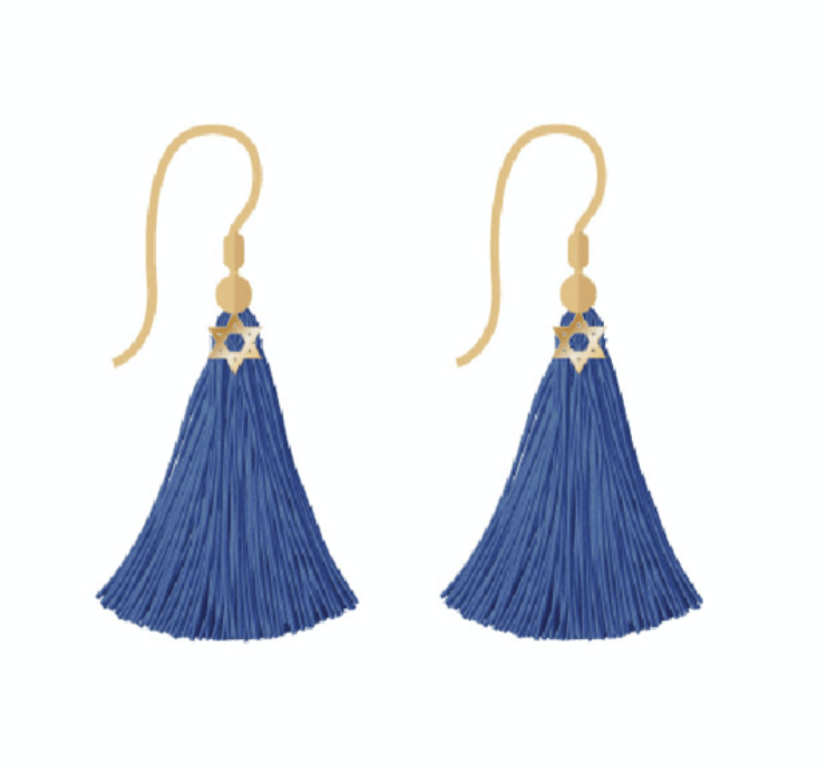 Hanukkah Star of David Tassel Earrings by Tipsy Elves、mySite、topwebapps
