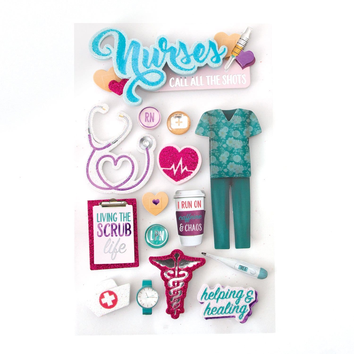  Scrapbook Stickers - 3D Nurses、mySite、ghnorth