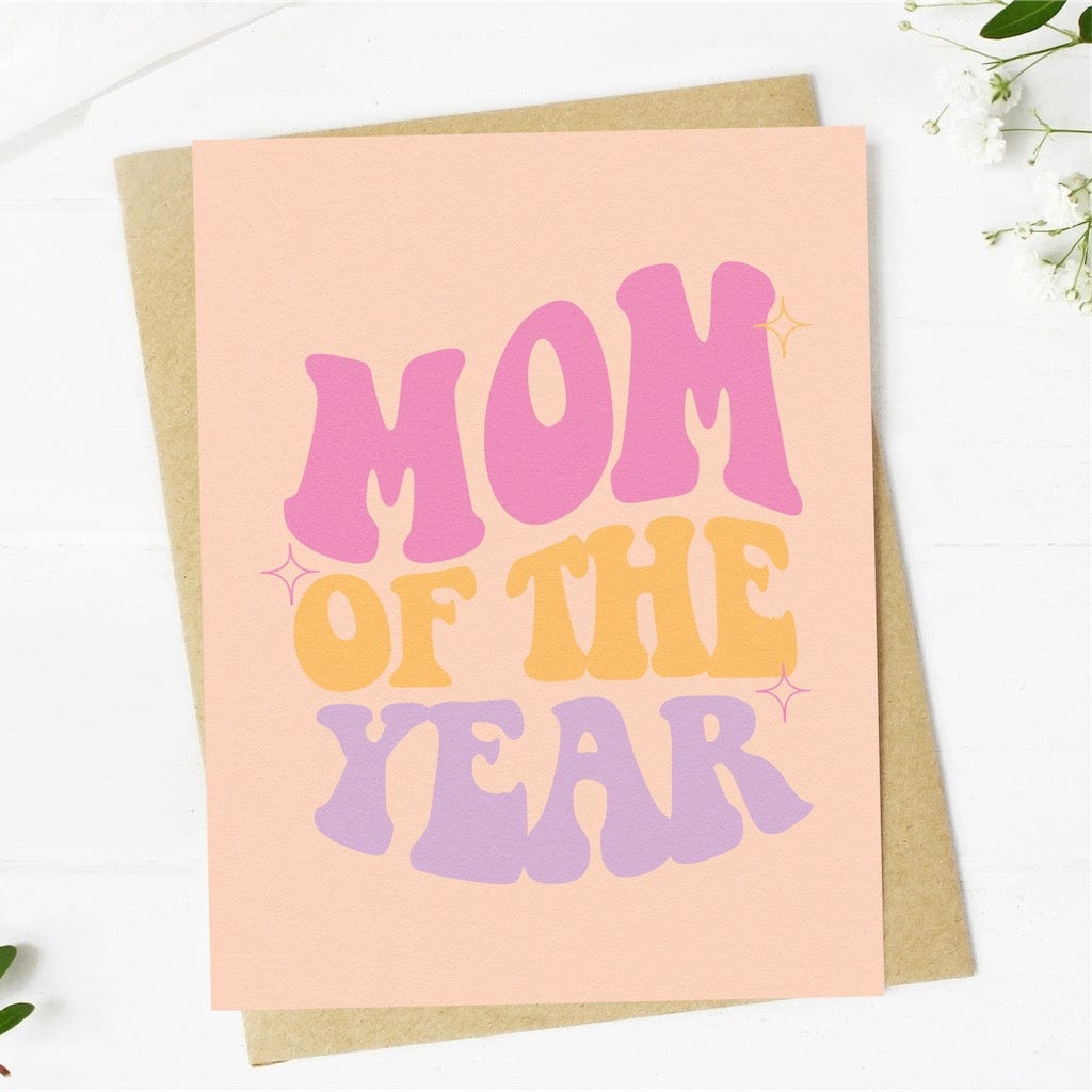  Mom of the year lettering greeting card、mySite、ghnorth