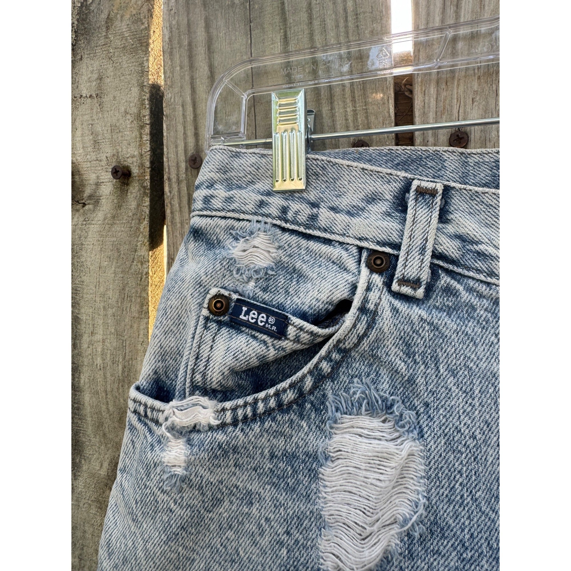 90's Lee Distressed Cut Off Raw Hem Denim Jean Shorts Size 29、mySite、garagedoors4me