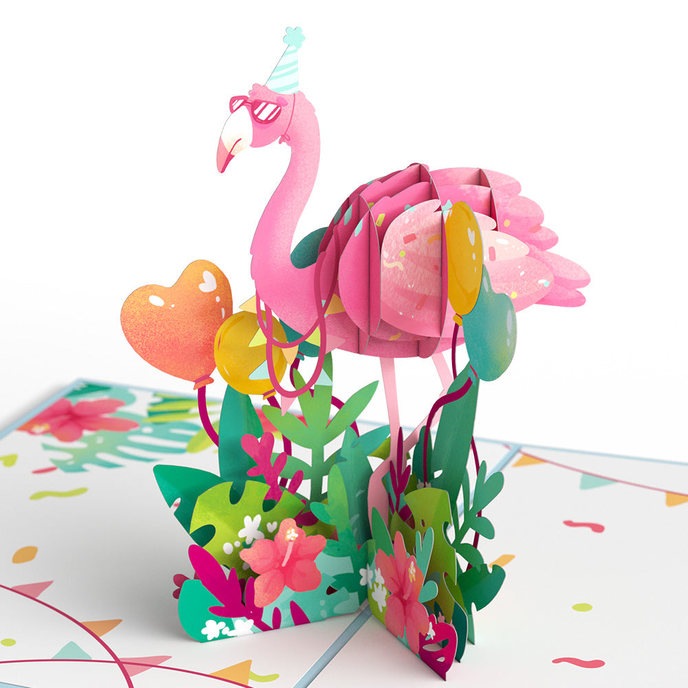 Flamazing Birthday Flamingo Pop-Up Card、mySite、solidvoid