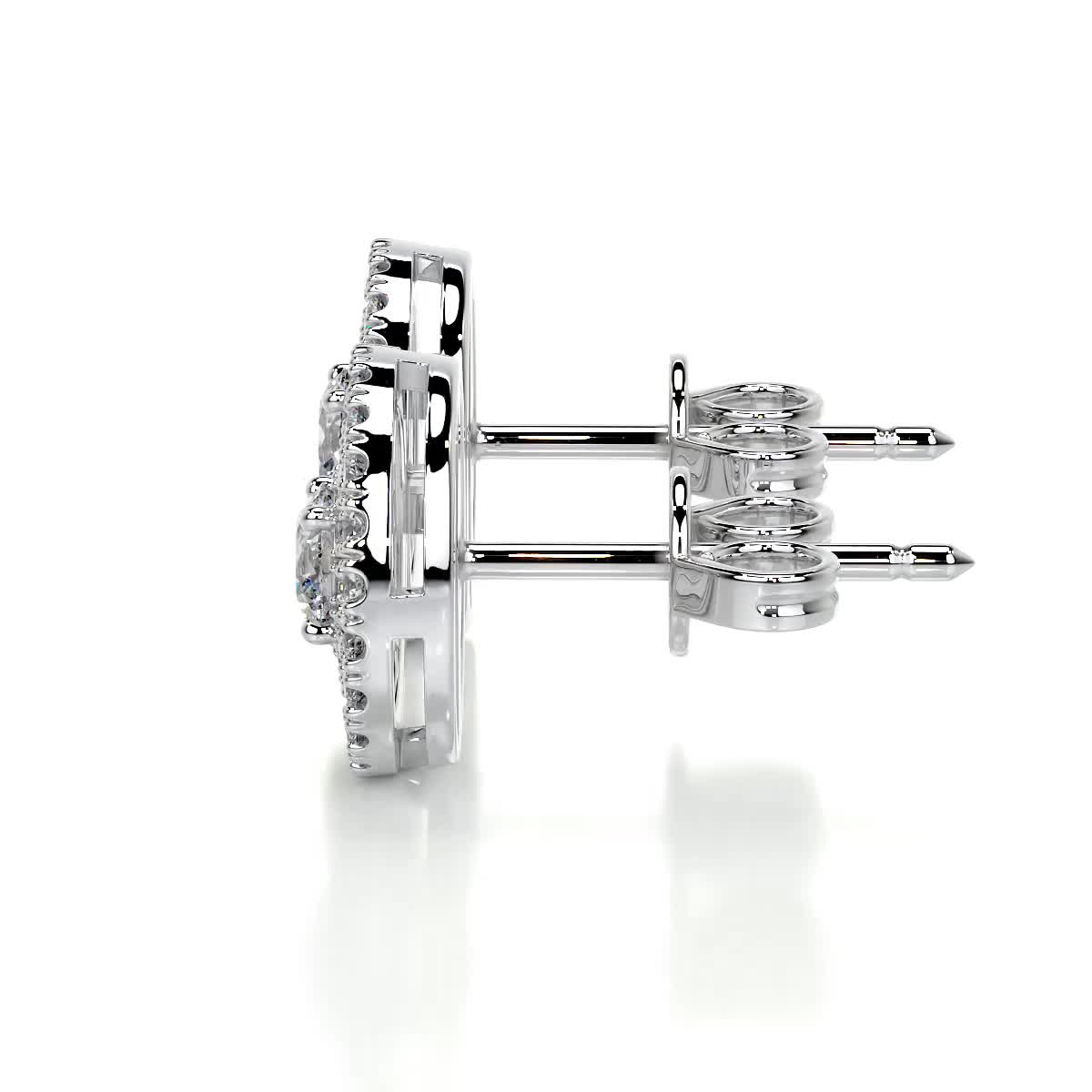 Joan Diamond Earrings (1 Carat) - 14K White Gold、mySite、hinf8tx79