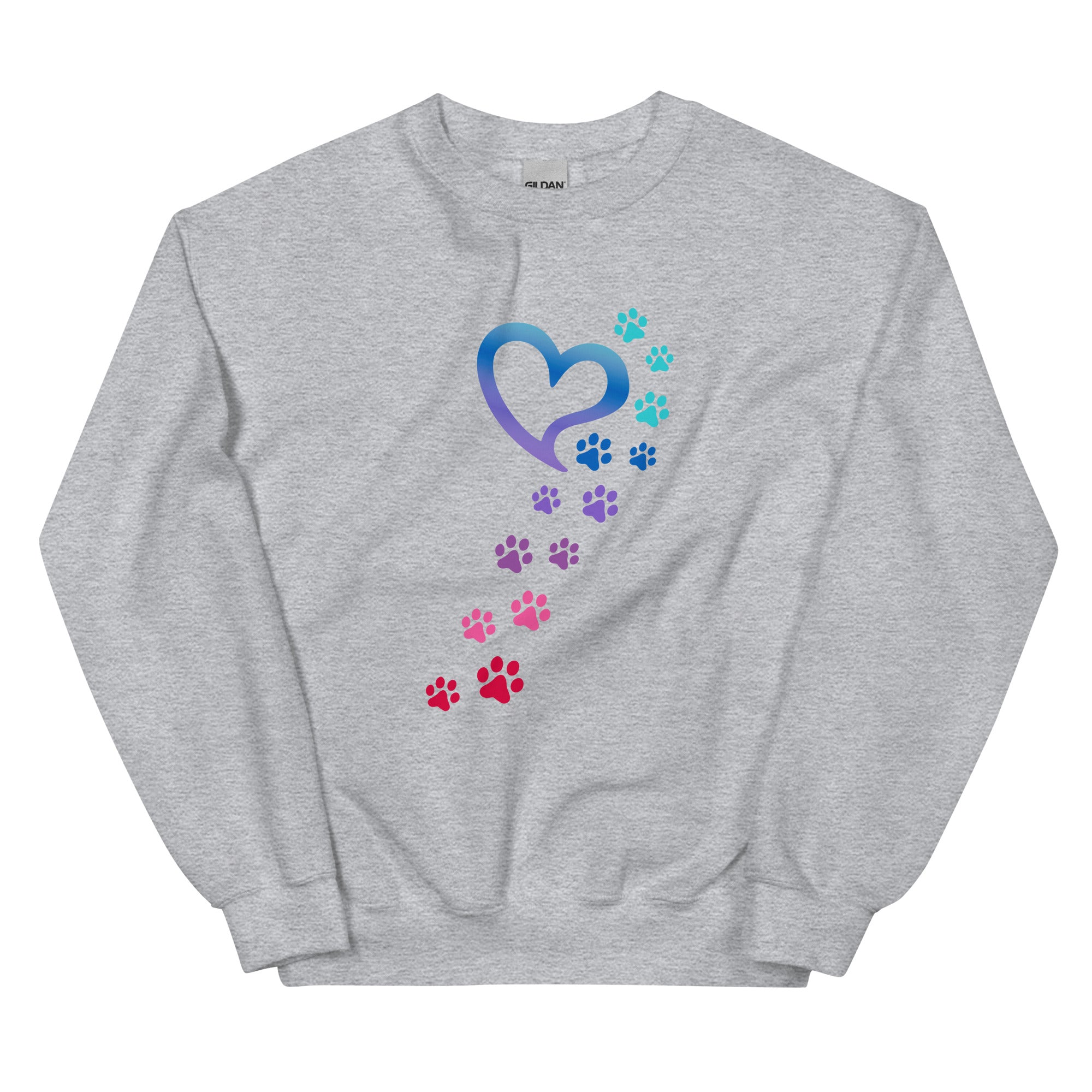 Rainbow Paws To My Heart Crewneck Sweatshirt、mySite、camillekostekn