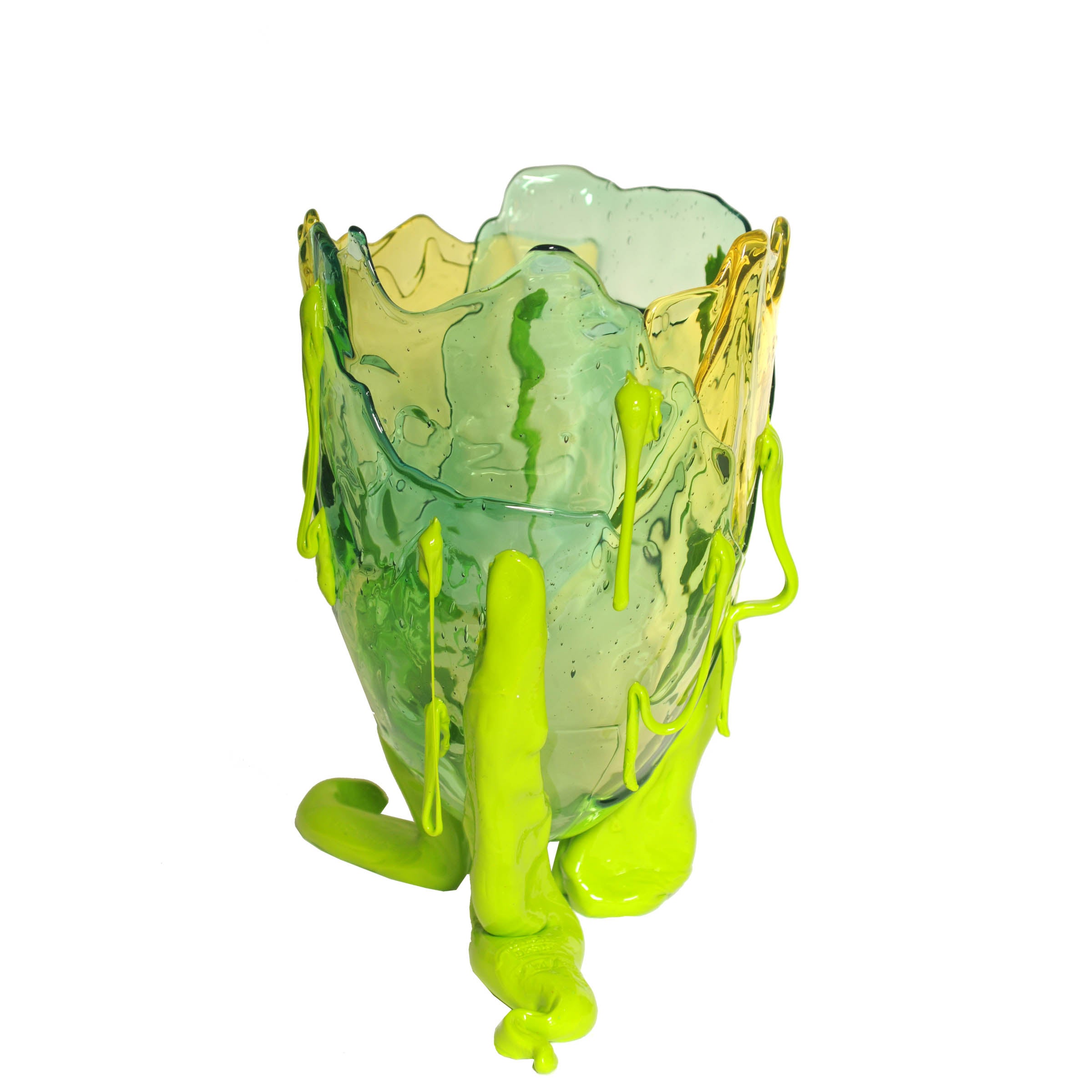 Resin Vase CLEAR SPECIAL EXTRACOLOUR Green by Gaetano Pesce for Fish Design、mySite、neckold