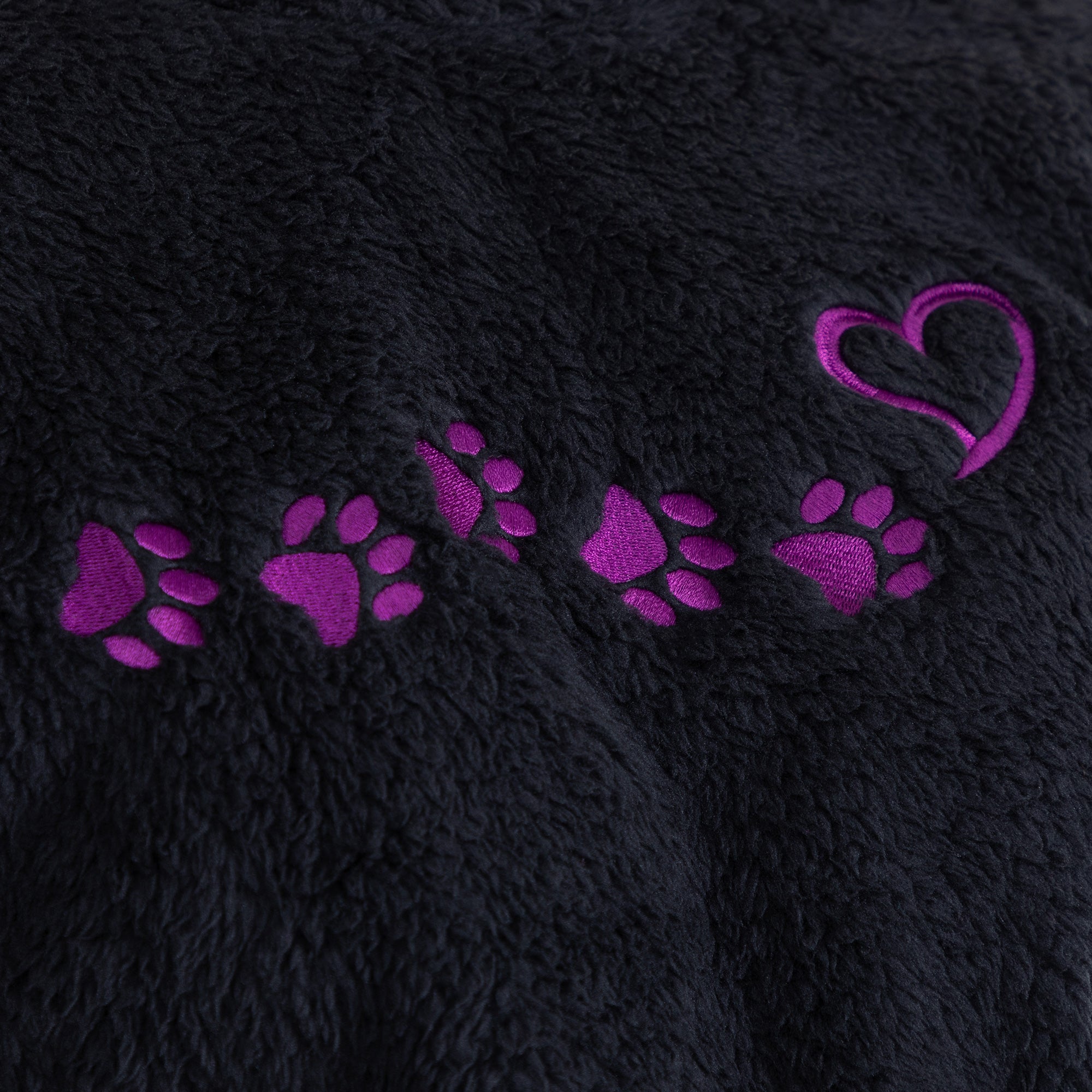 Paw Print Mock Neck Plush Sherpa Fleece Pullover with Thumb Holes、mySite、camillekostekn