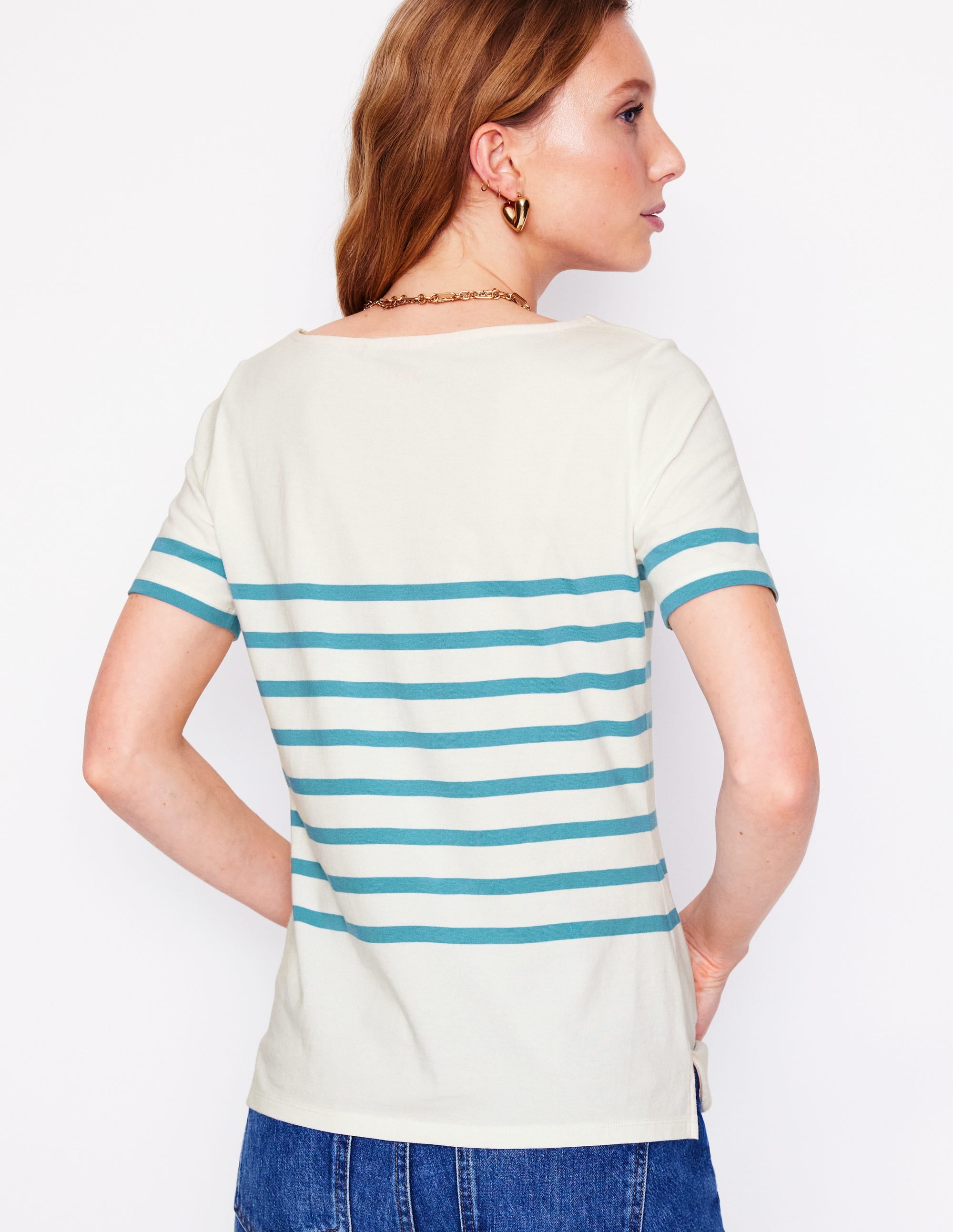  Ella Short Sleeve Breton-Ivory, Duck Egg Blue、mySite、ashleygrahame