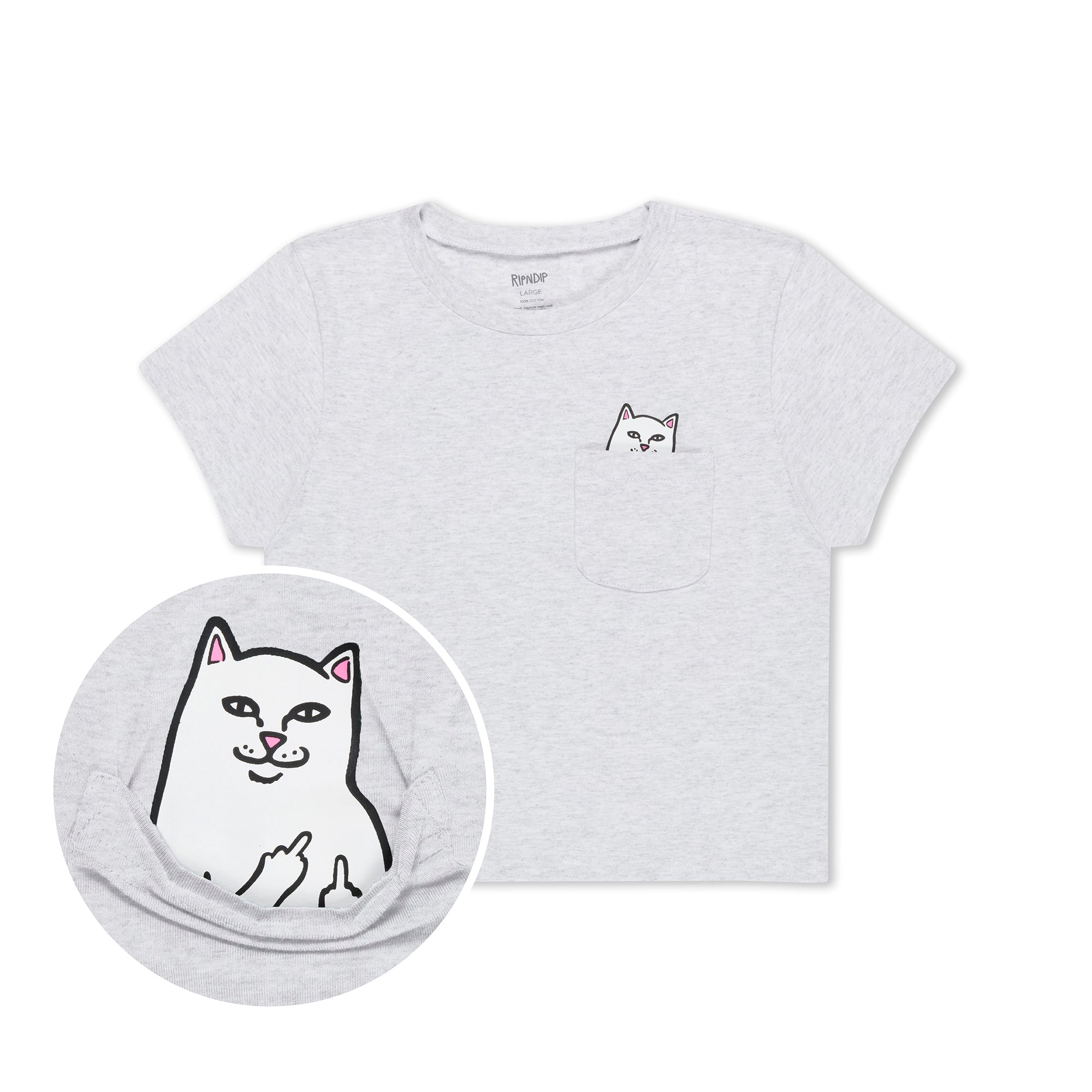  Lord Nermal Cropped Baby Pocket Tee (Ash Heather)、mySite、merchandisen