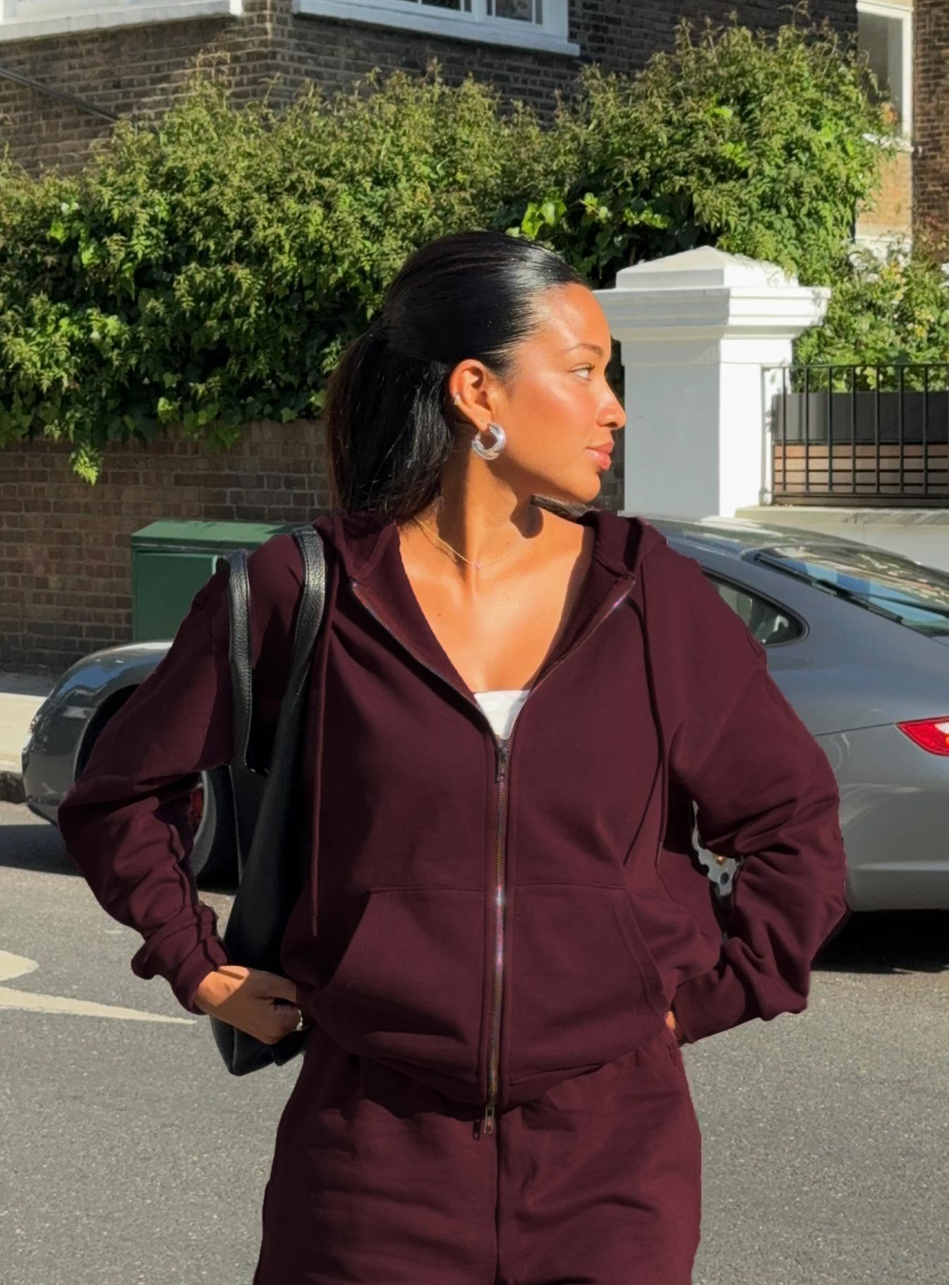 All Day Oversized Hoodie Wine、mySite、solidvoid