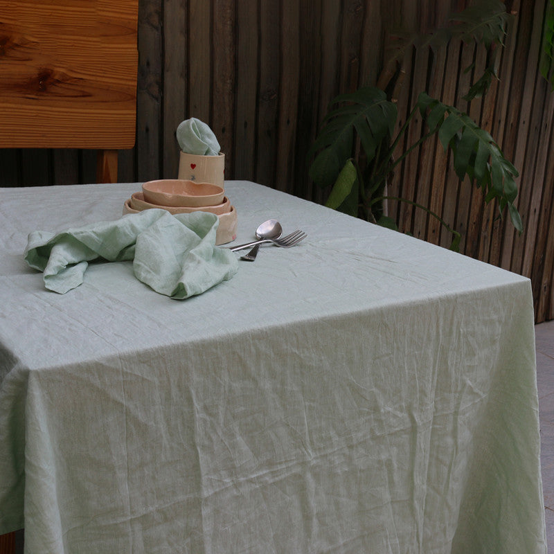 Pure Linen Table Cover | Sage Green、mySite、camillekostekn