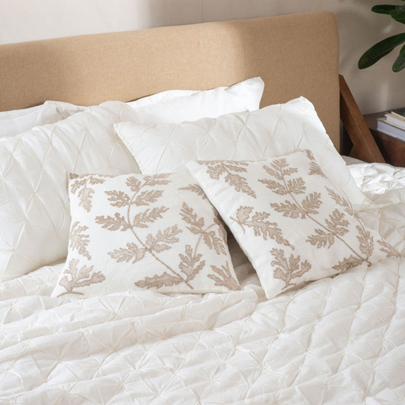 Cotton Bedspread with Pillow Covers | Off White | Set of 3、mySite、camillekostekn