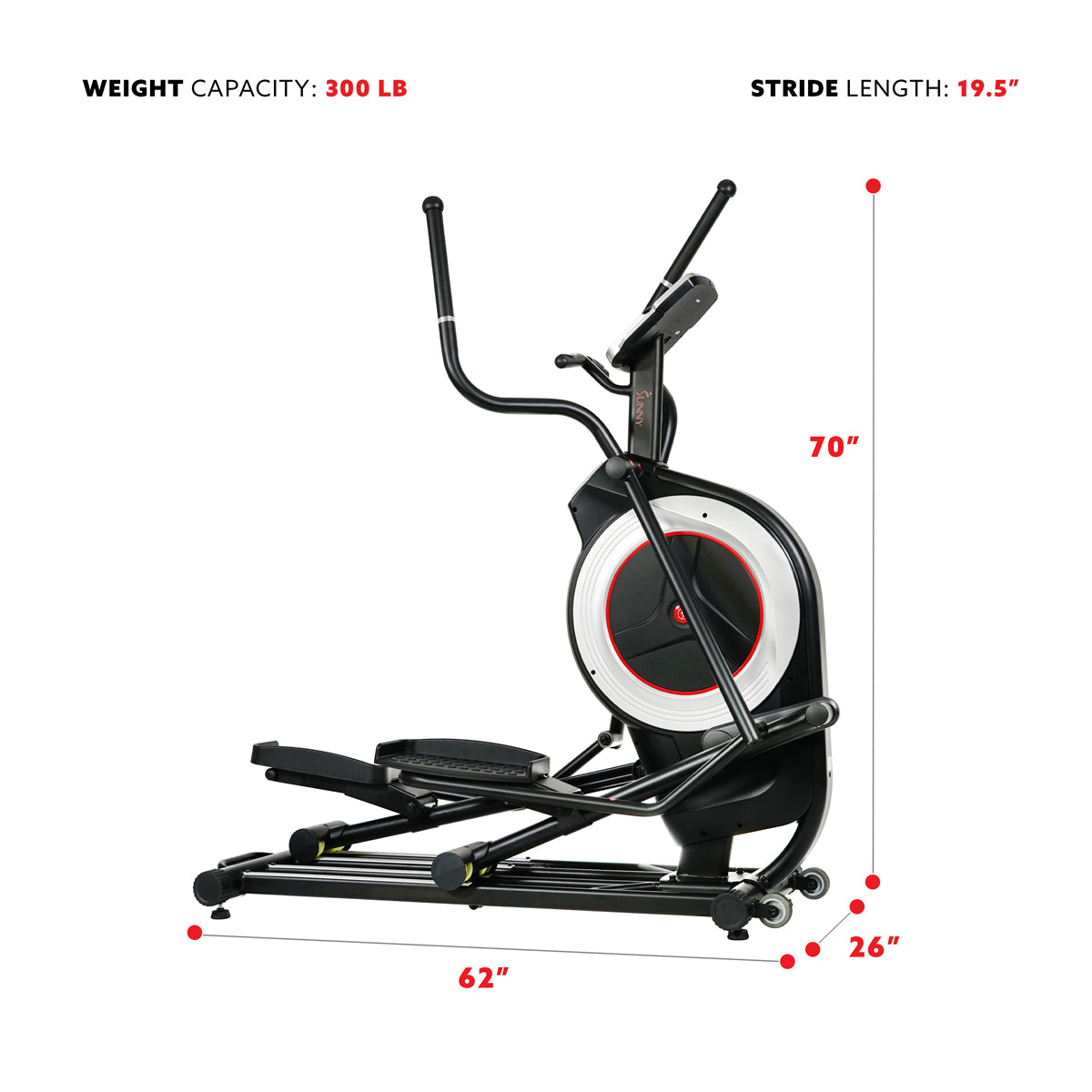  Motorized Elliptical Machine Trainer w/ Heart Rate Monitoring、mySite、ghnorth