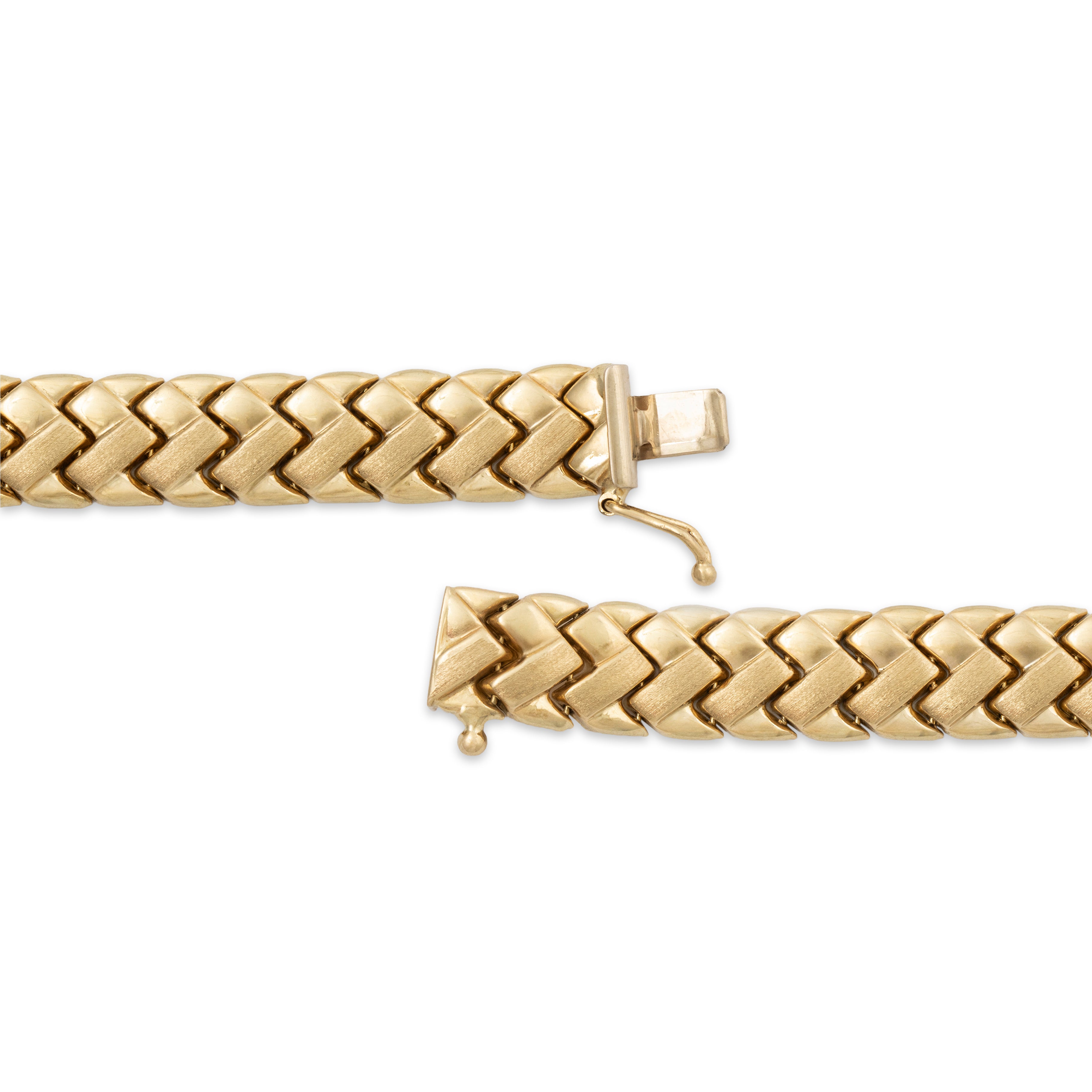 Vintage 14k Yellow Gold Dual Texture Bracelet 8、mySite、hinf8tx79