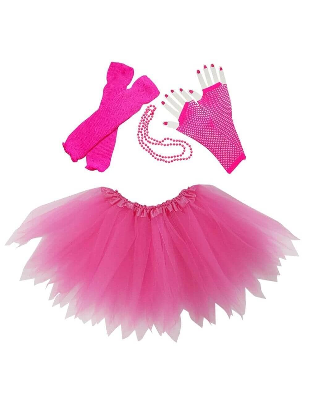 80s Tutu Costume Outfit for Toddlers & Little Girls - 4 Piece Dress Up Set、mySite、camillekostekn